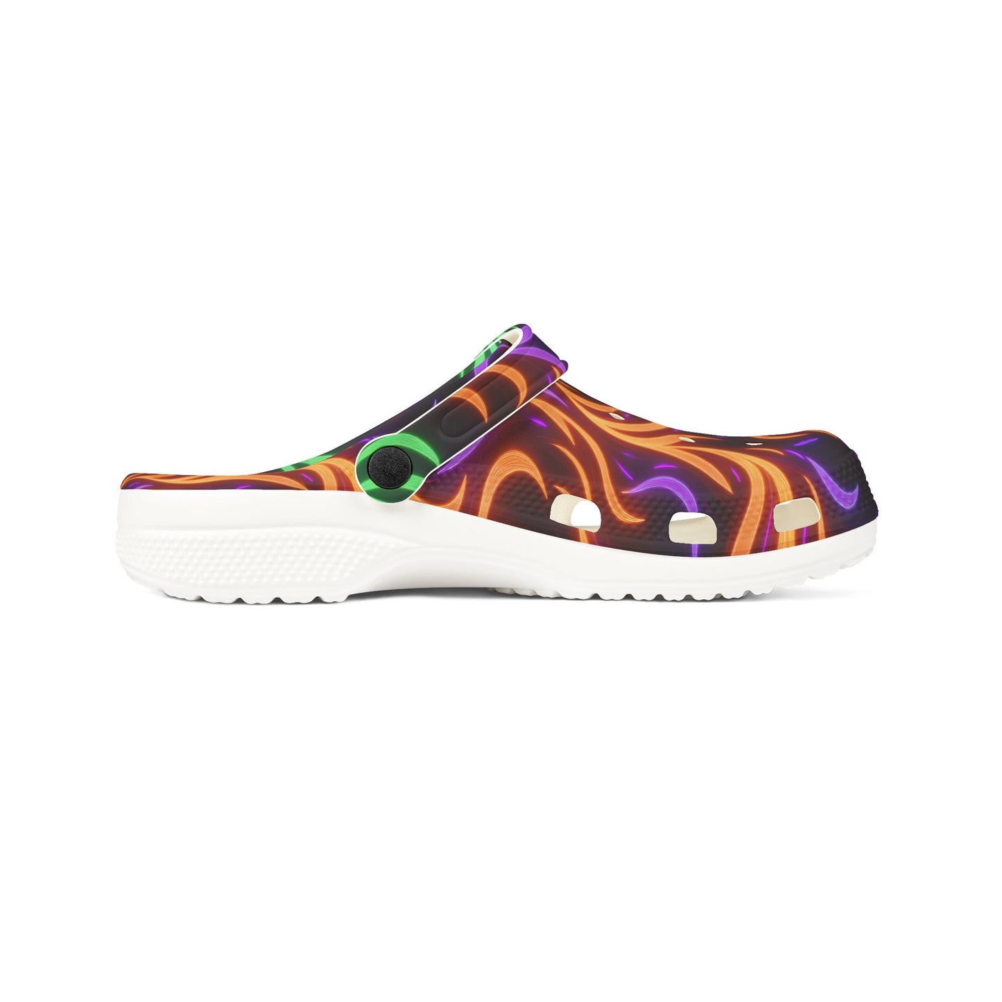 Neon Ghostly Flames - Halloween Colors - Clogs for Anyone