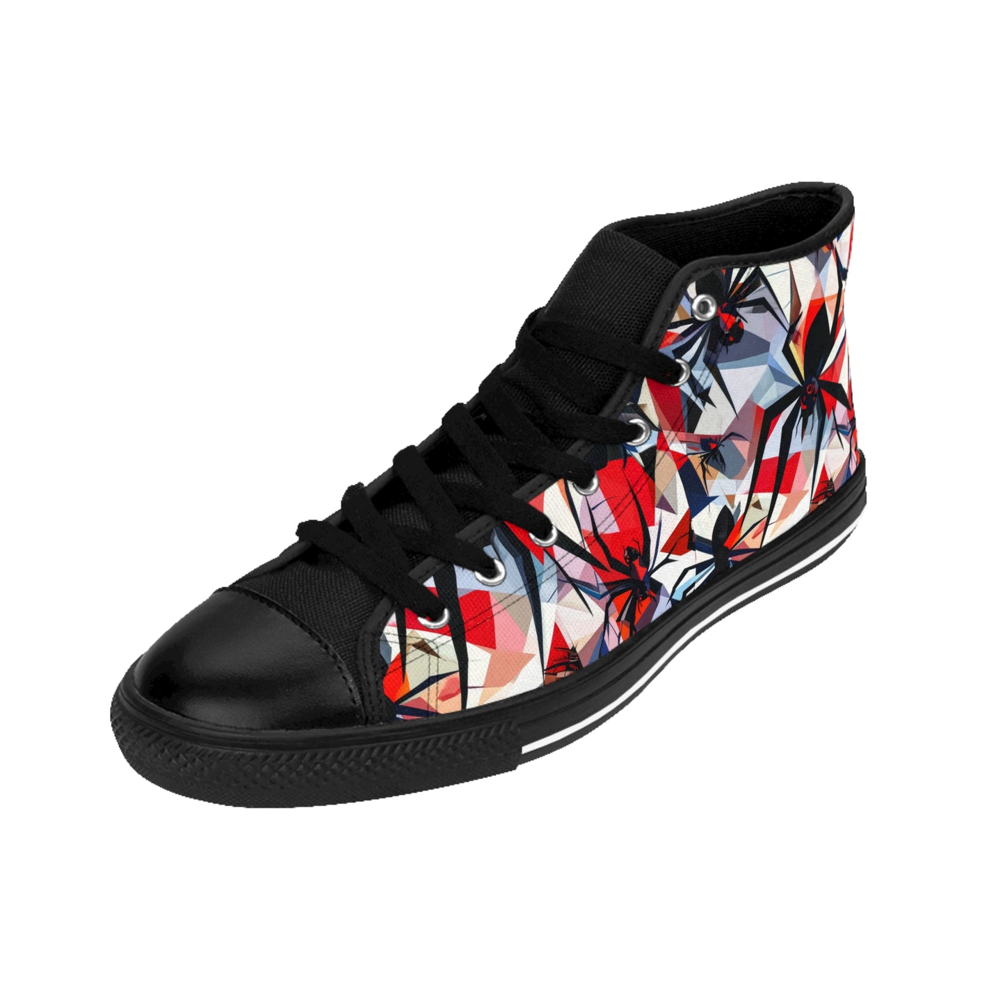 Broken Stained Glass Spiders - Women's Classic High Top Sneakers