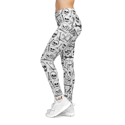 Doodle Skulls Leggings