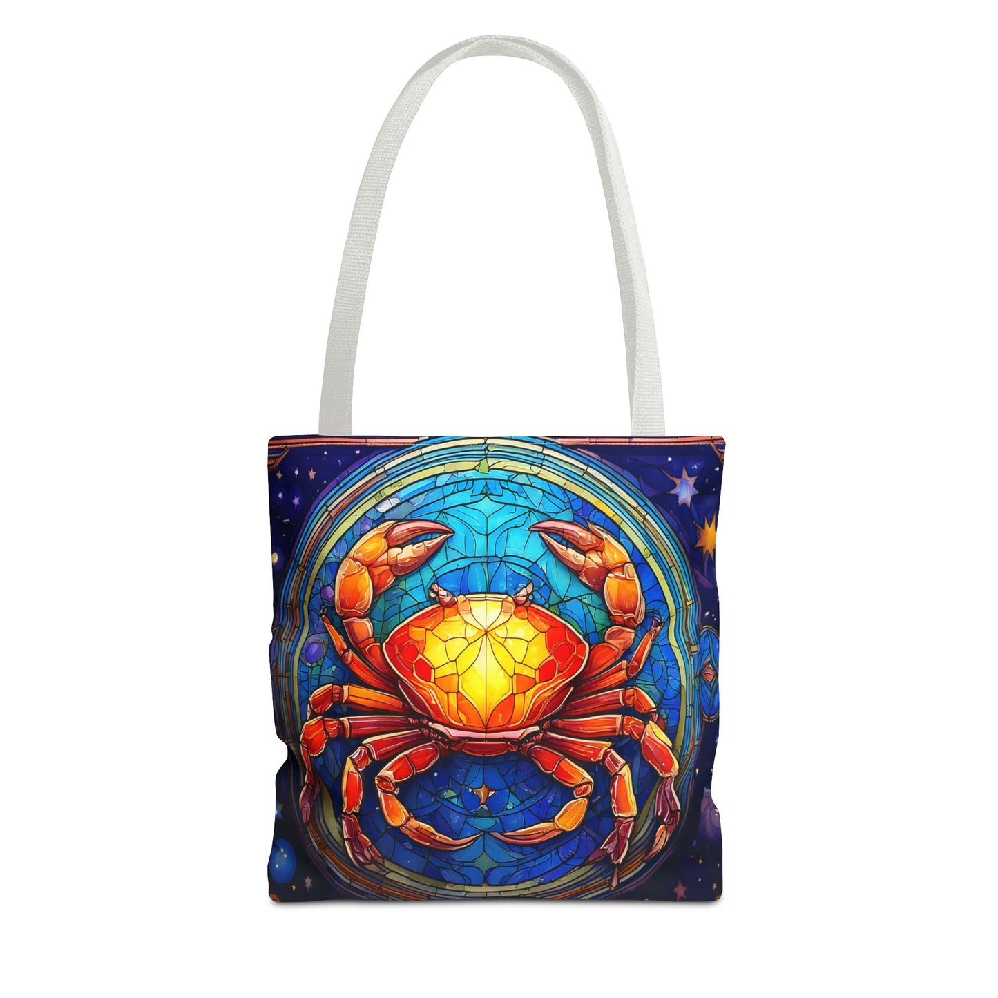 Cancer Crab Stained Glass Style Tote Bag (All Over Print)