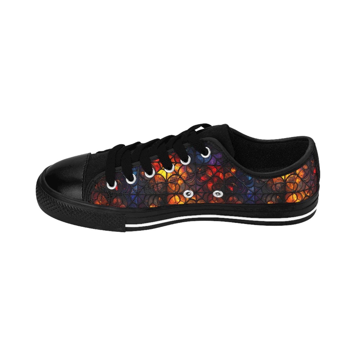 Stained Glass & Spiderwebs - Women's Classic Low Top Sneakers