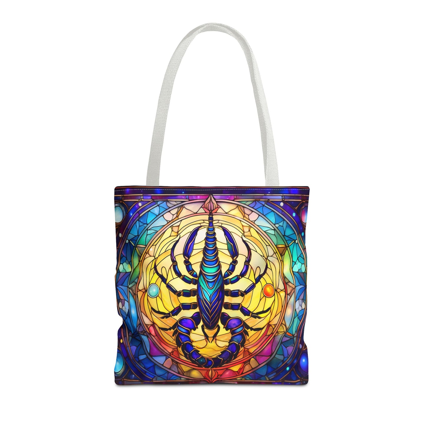 Scorpio Stained Glass Style Tote Bag (All Over Print)