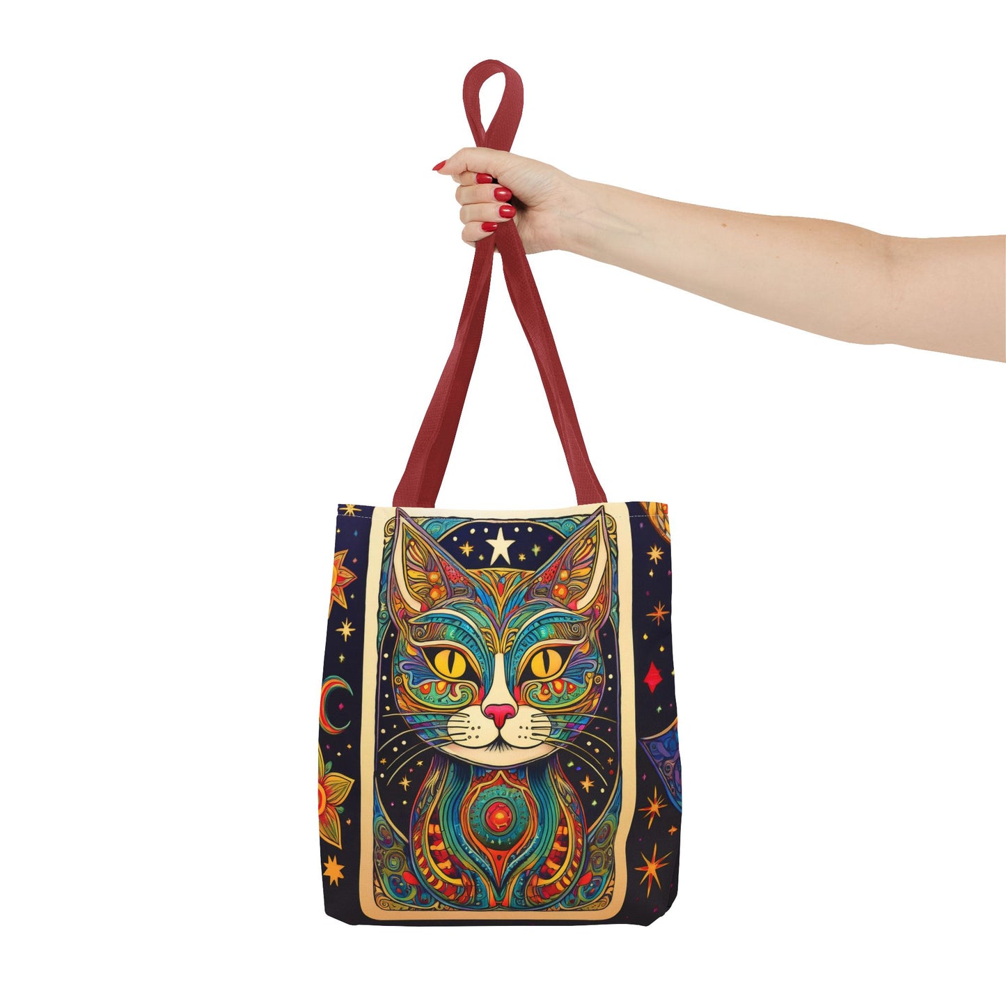 Tarot Style Cat Tote Bag - Multicolor