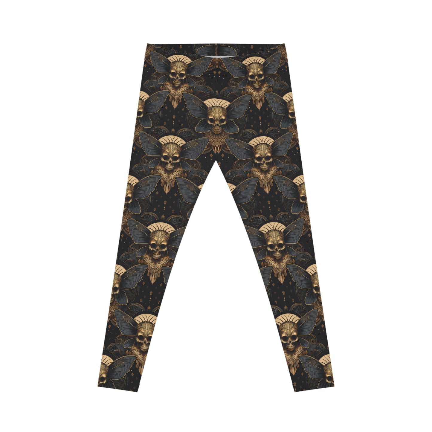 Art Deco Skull Moth Leggings