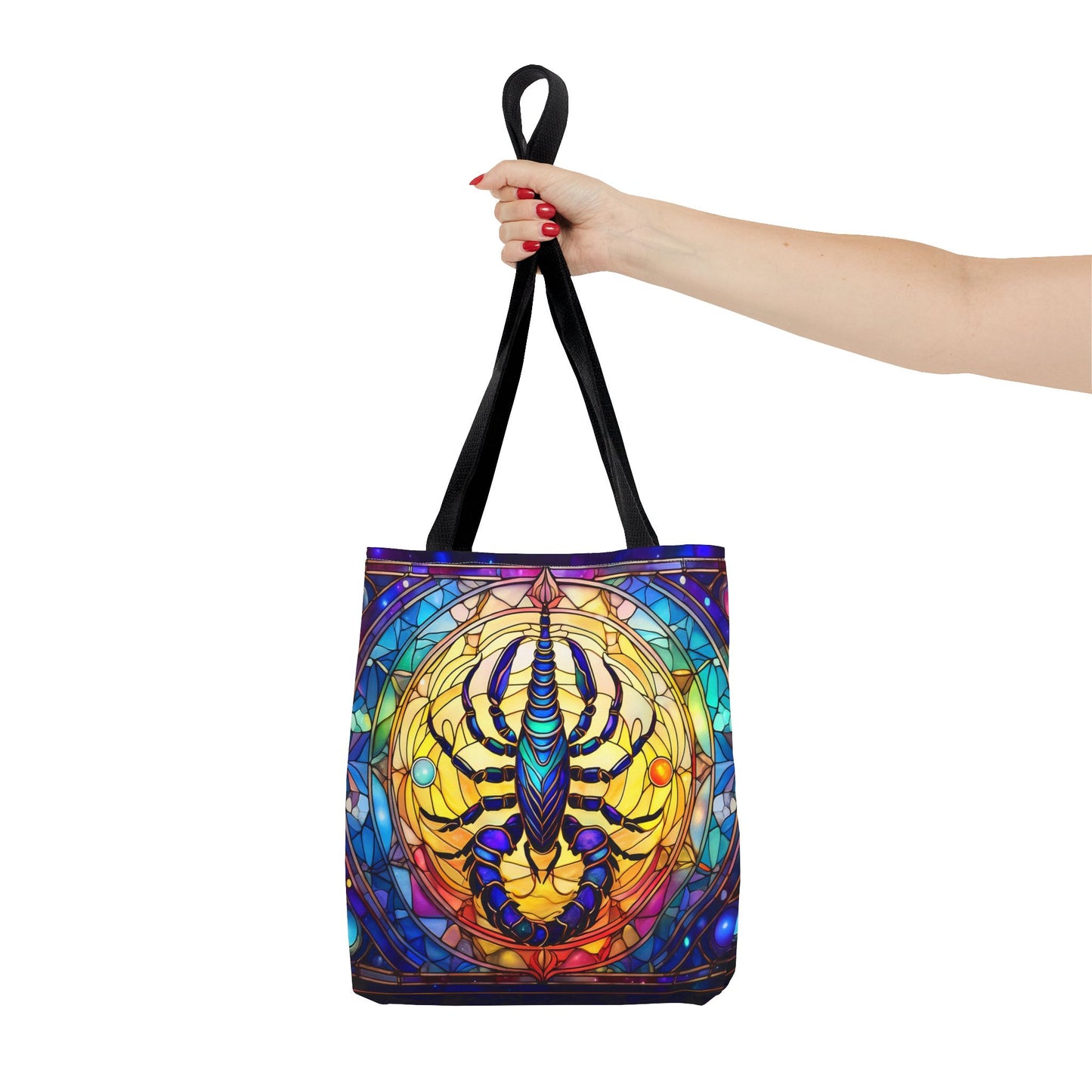 Scorpio Stained Glass Style Tote Bag (All Over Print)