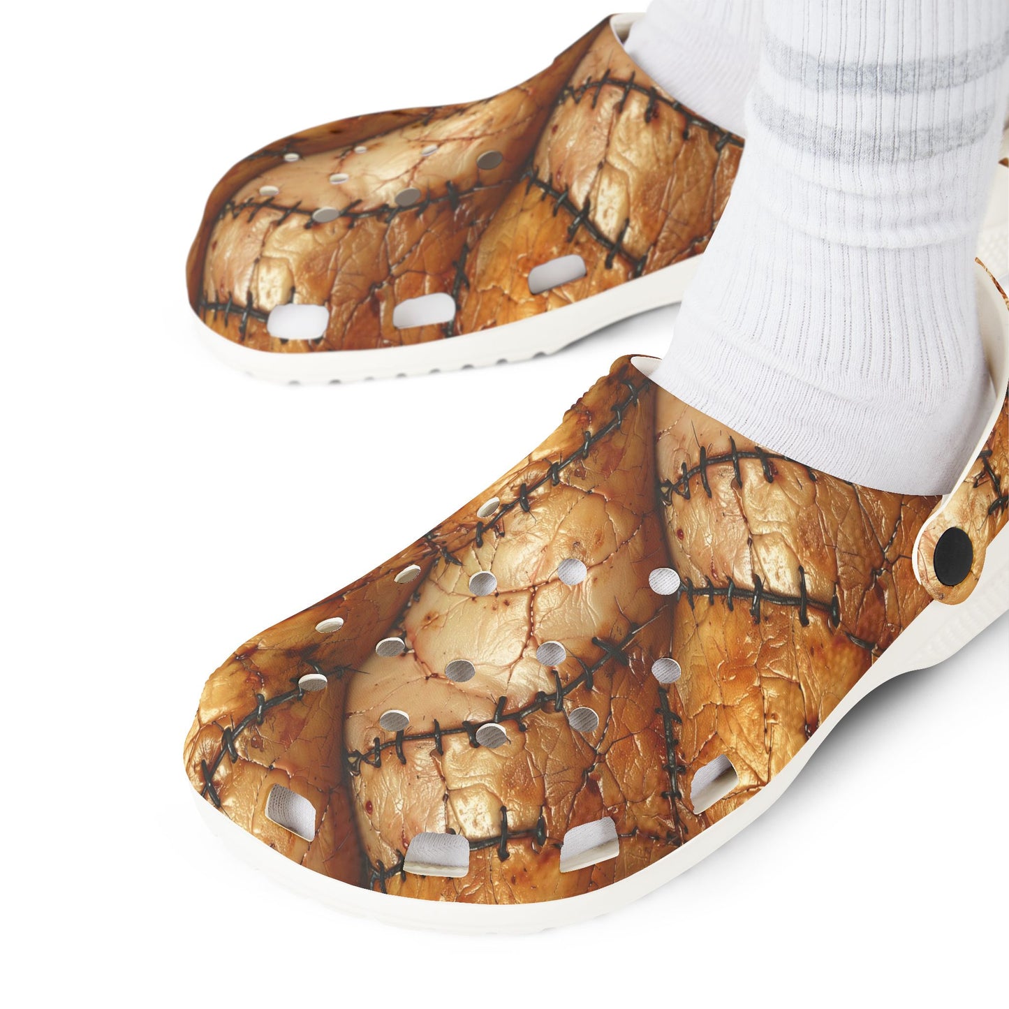 Stitched Flesh Clogs