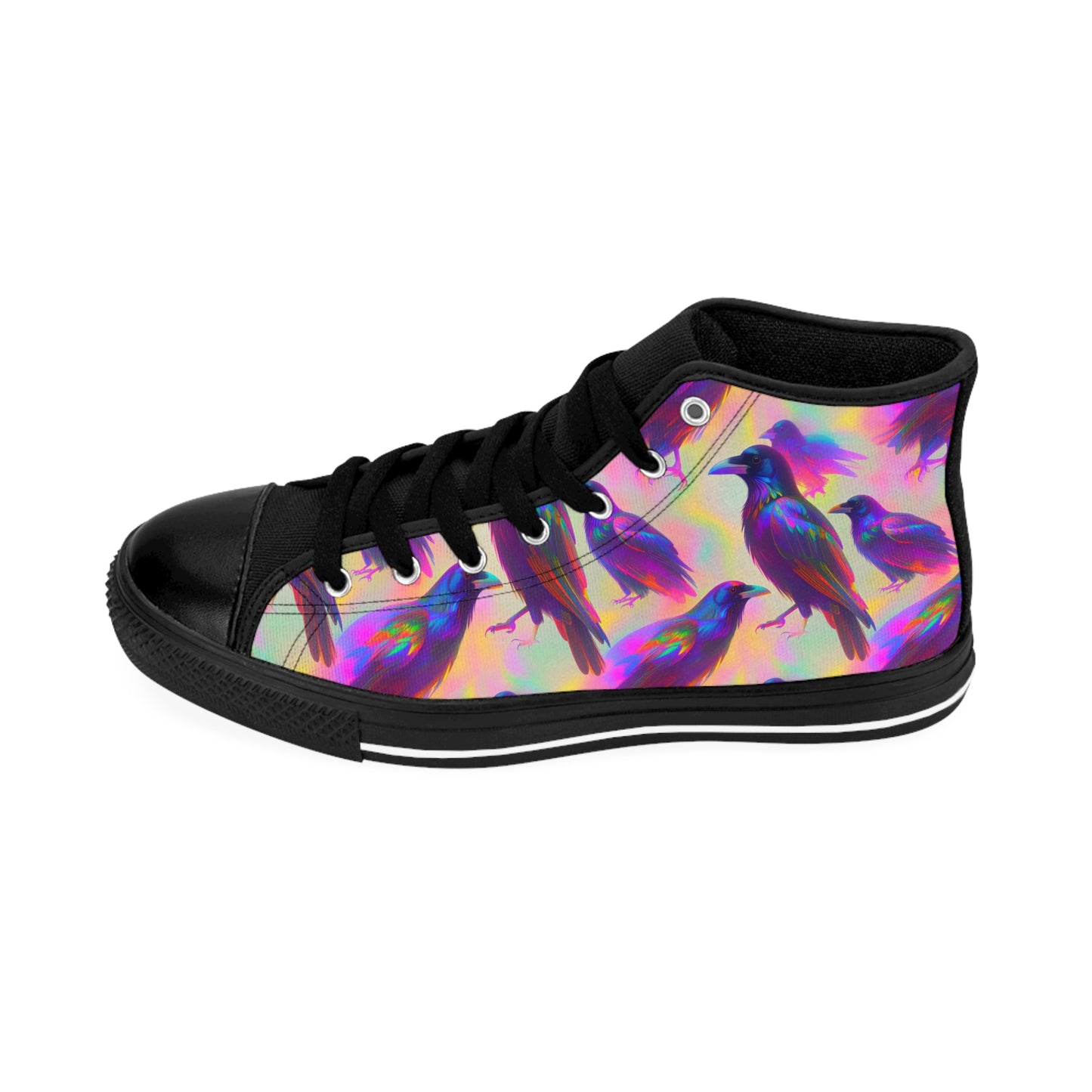 Iridescent Ravens - Women's Classic High Top Sneakers