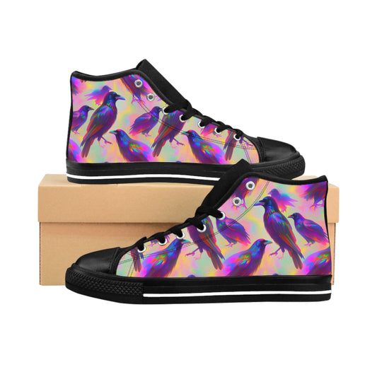 Iridescent Ravens - Women's Classic High Top Sneakers