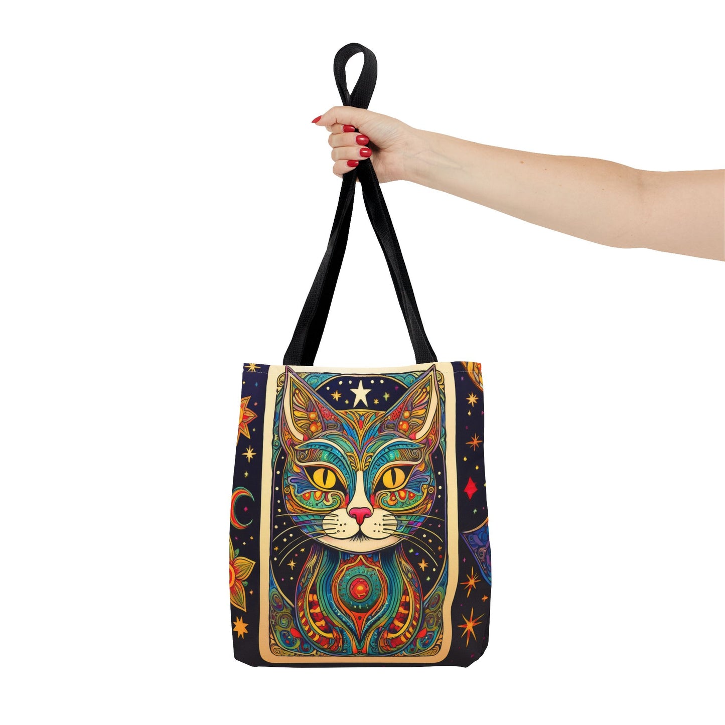 Tarot Style Cat Tote Bag - Multicolor