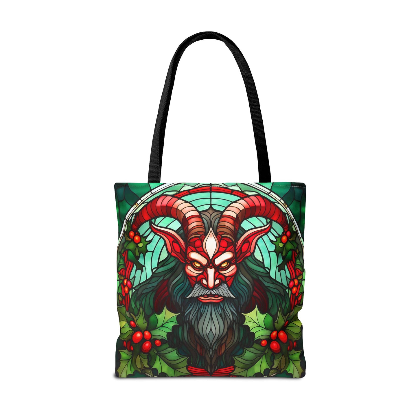 Stained Glass Krampus Tote Bag