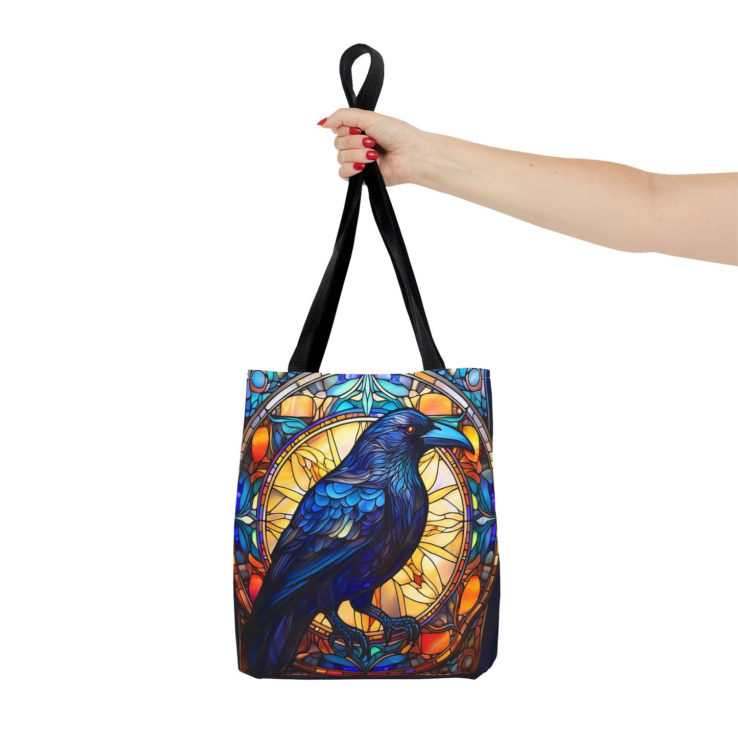Stained Glass Raven Tote