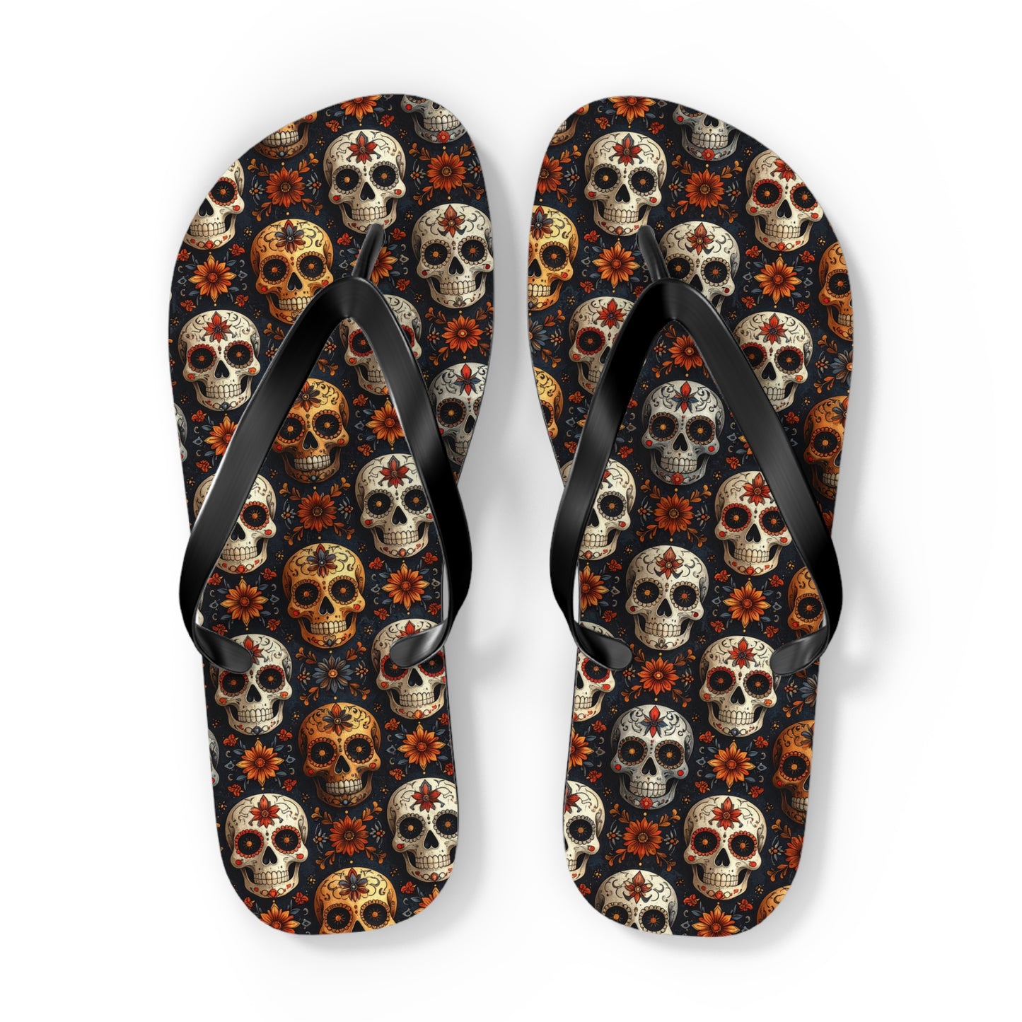 Sugar Skull Flip Flops