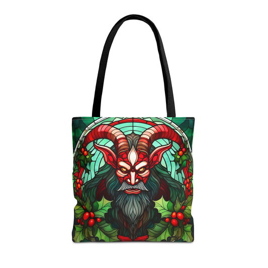 Stained Glass Krampus Tote Bag