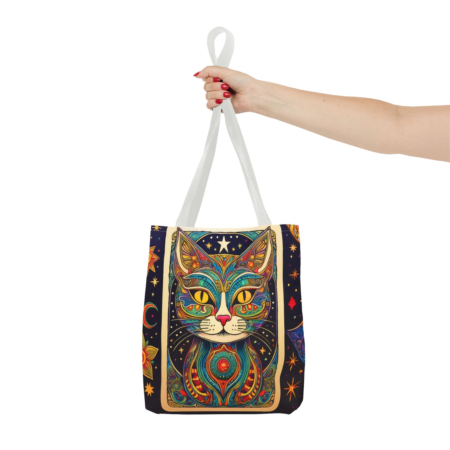 Tarot Style Cat Tote Bag - Multicolor