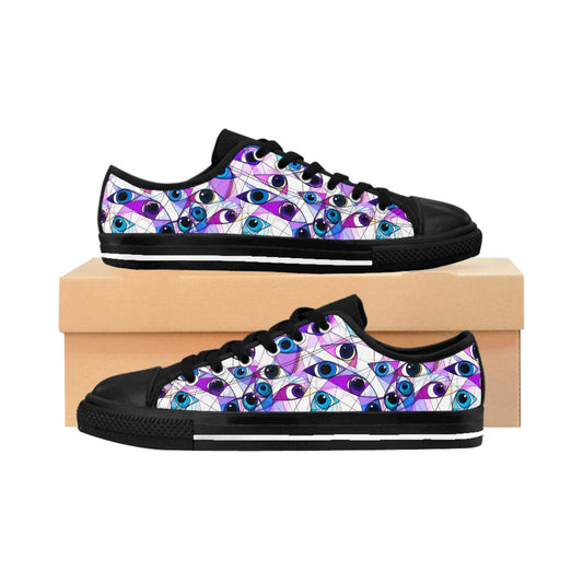 Eye Cubist Art - Women's Classic Low Top Sneakers