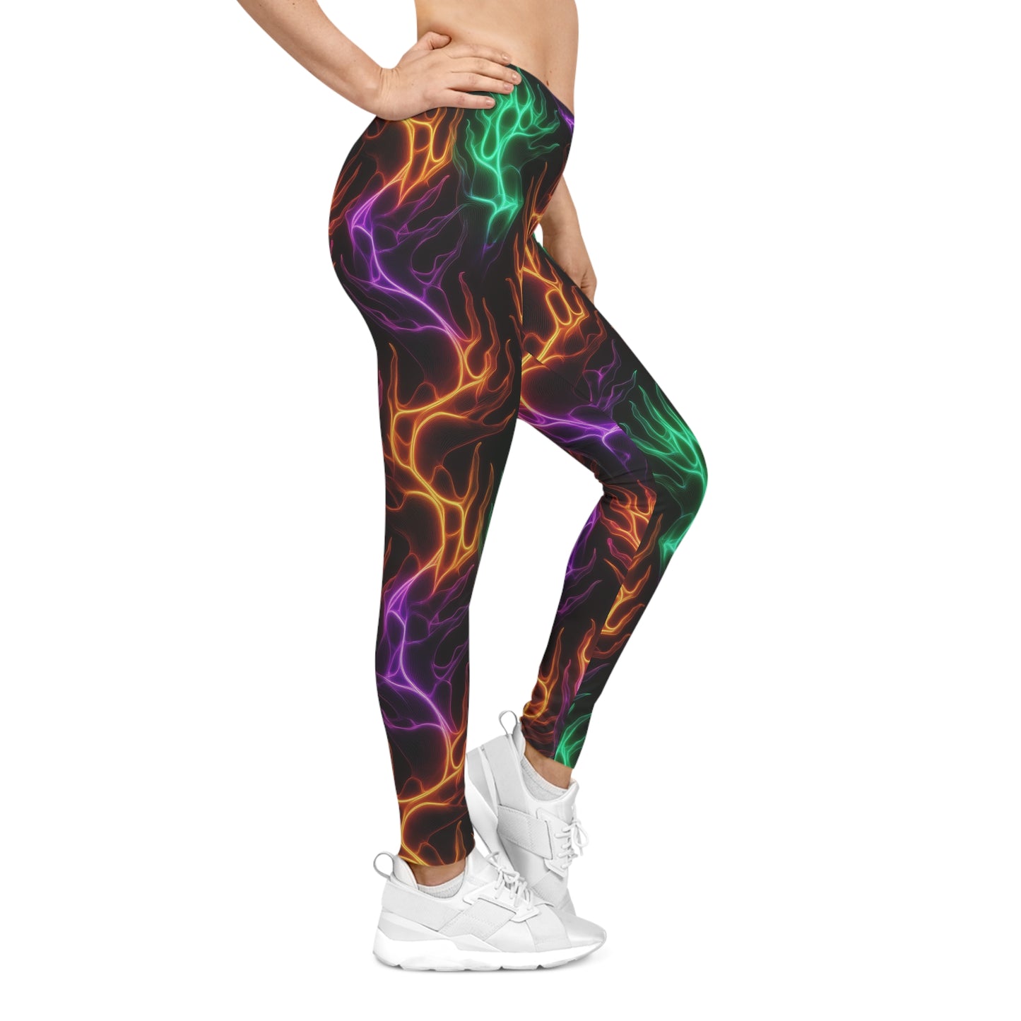 Neon Flame Leggings