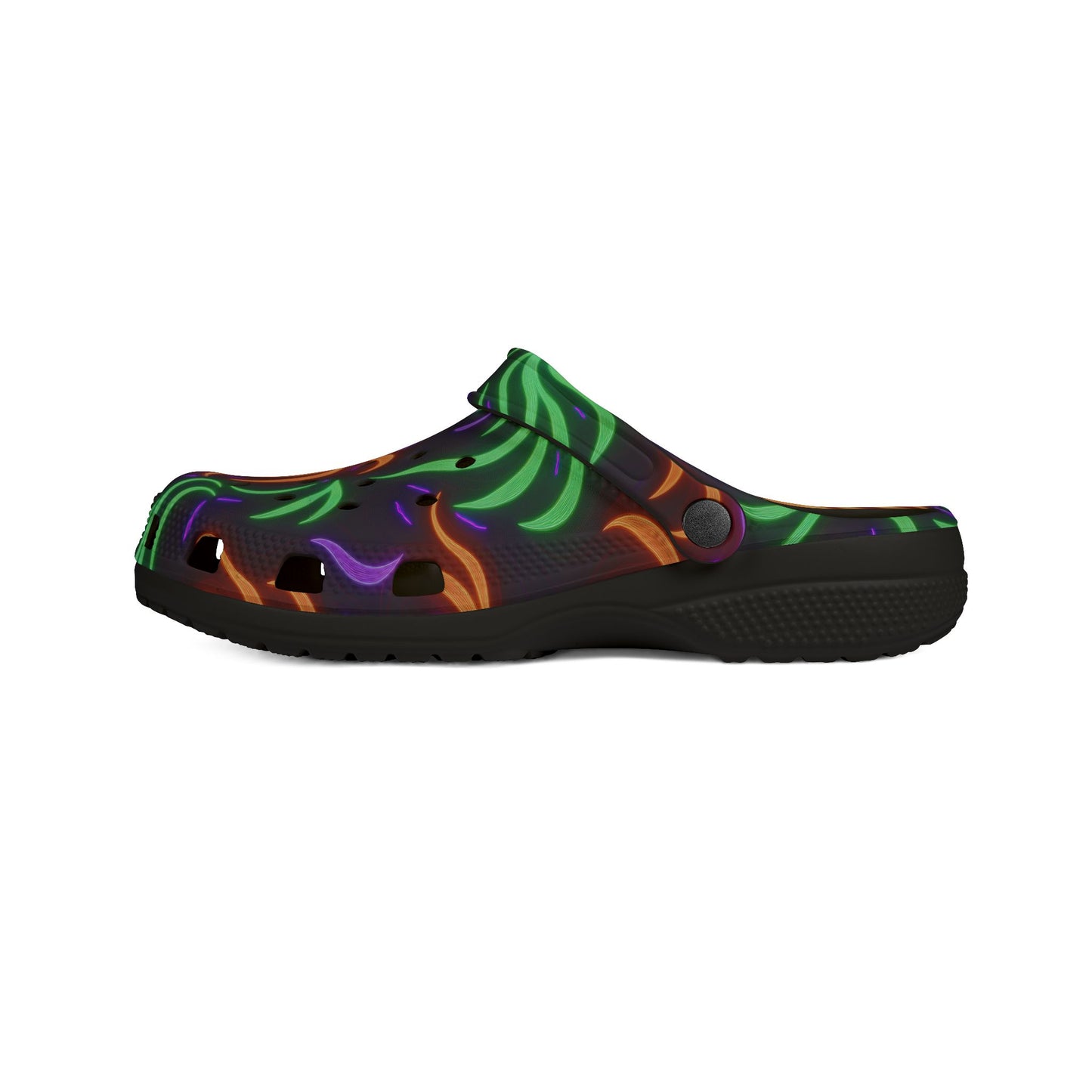 Neon Ghostly Flames - Halloween Colors - Clogs for Anyone