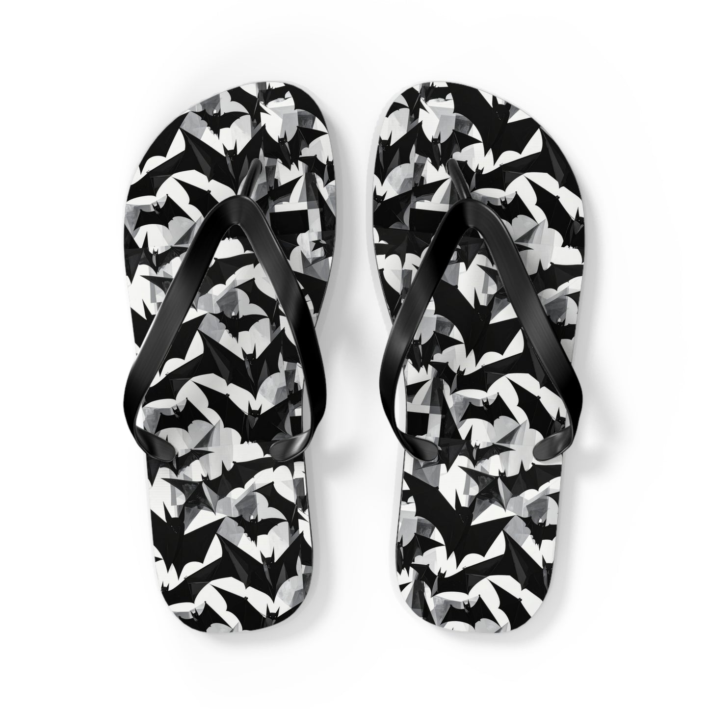 Bat Cubism Flip Flops