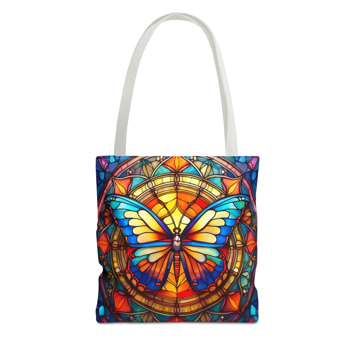 Stained Glass Butterfly Tote Bag