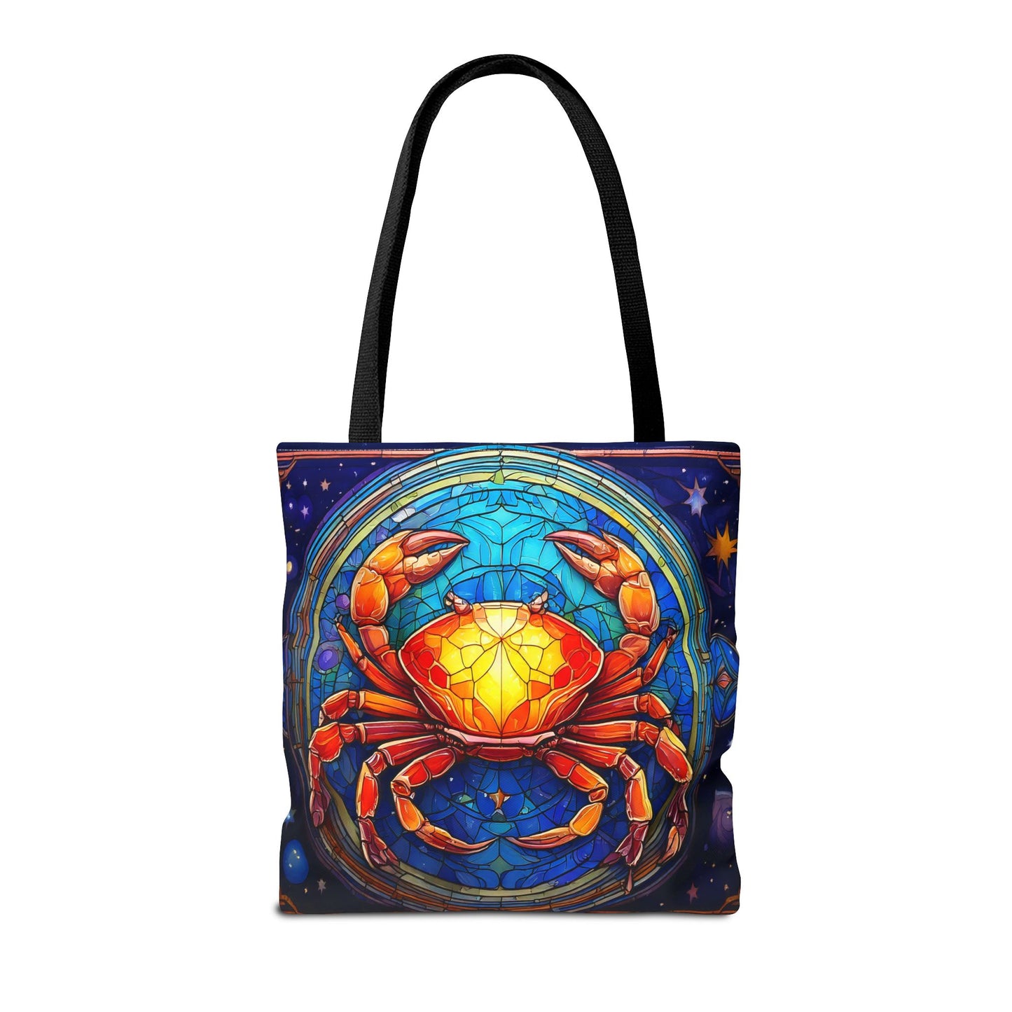 Cancer Crab Stained Glass Style Tote Bag (All Over Print)
