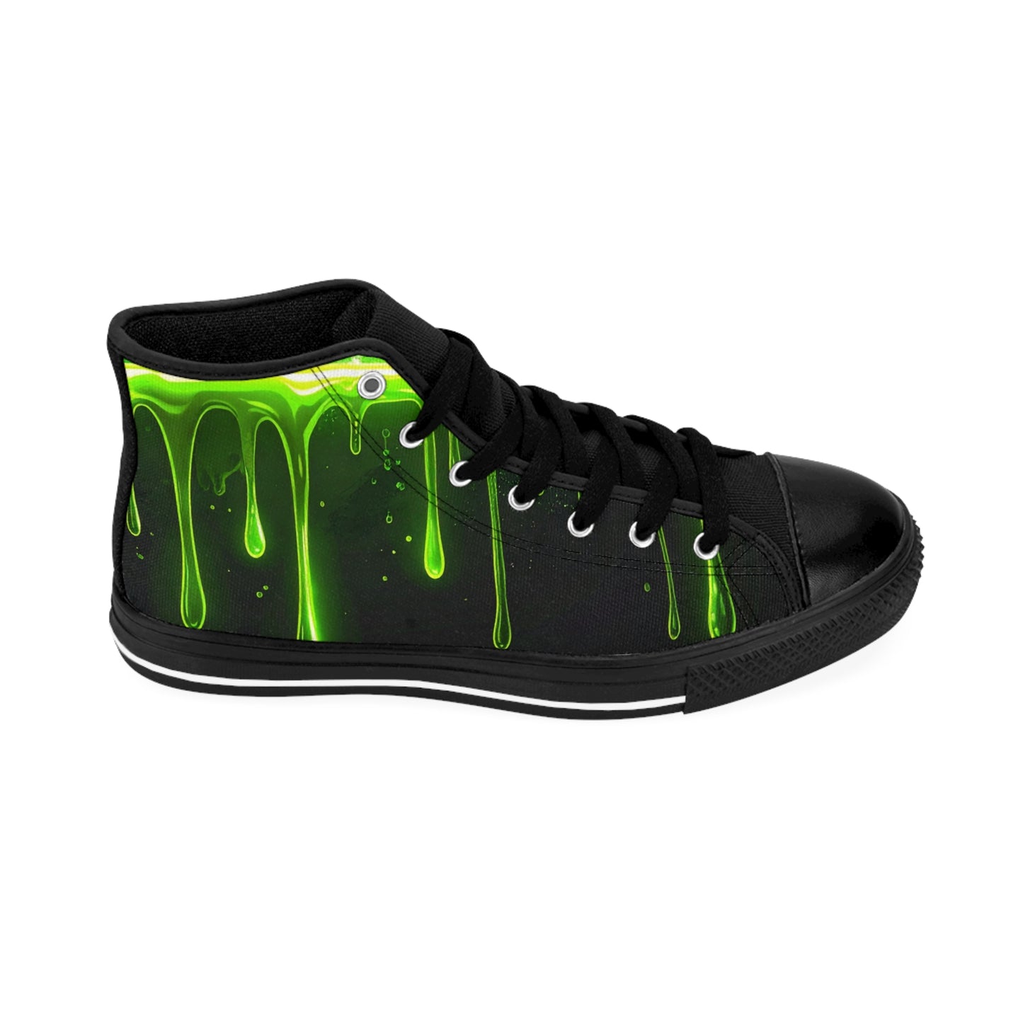 Neon Green Toxic Drip - Men's Classic High Top Sneakers