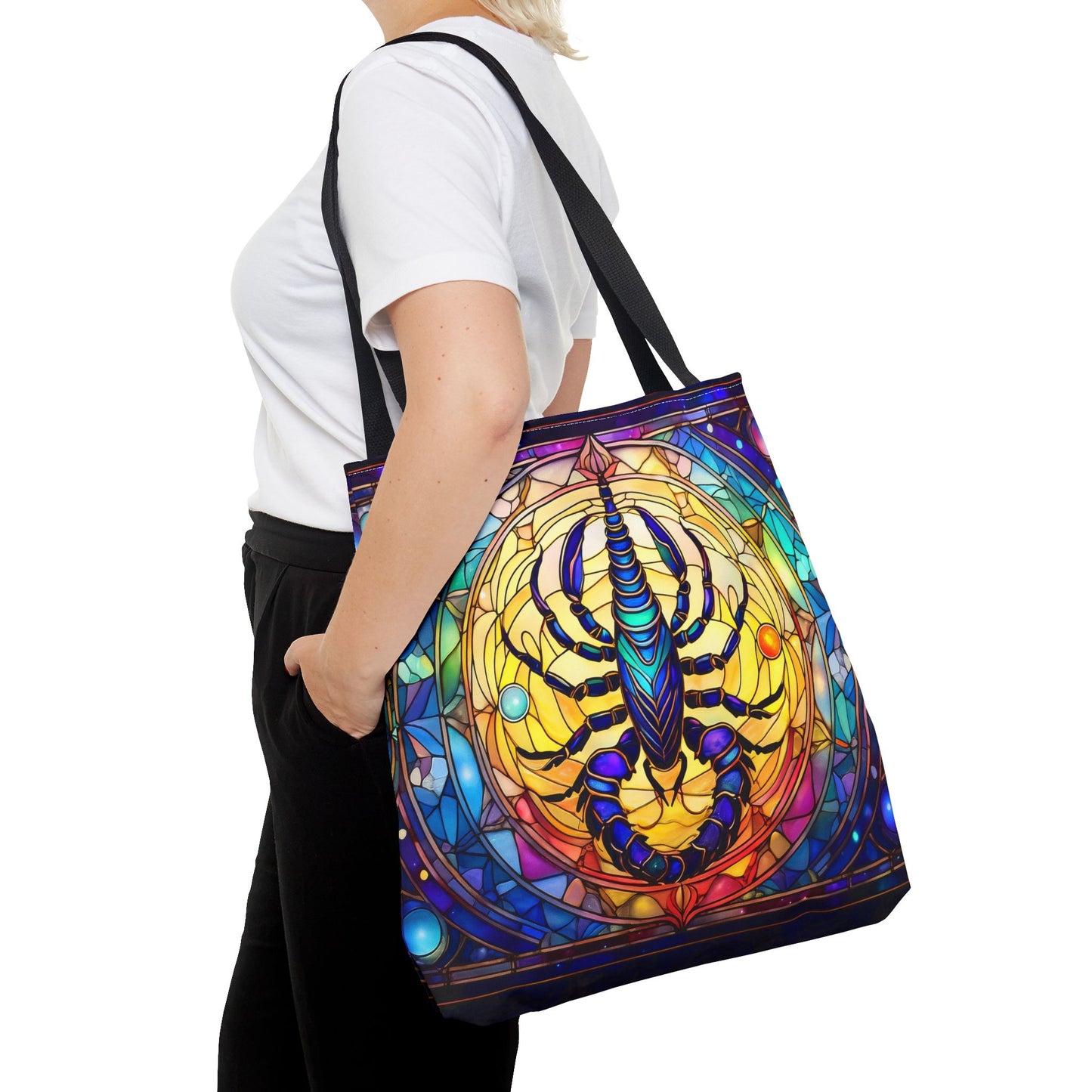 Scorpio Stained Glass Style Tote Bag (All Over Print)
