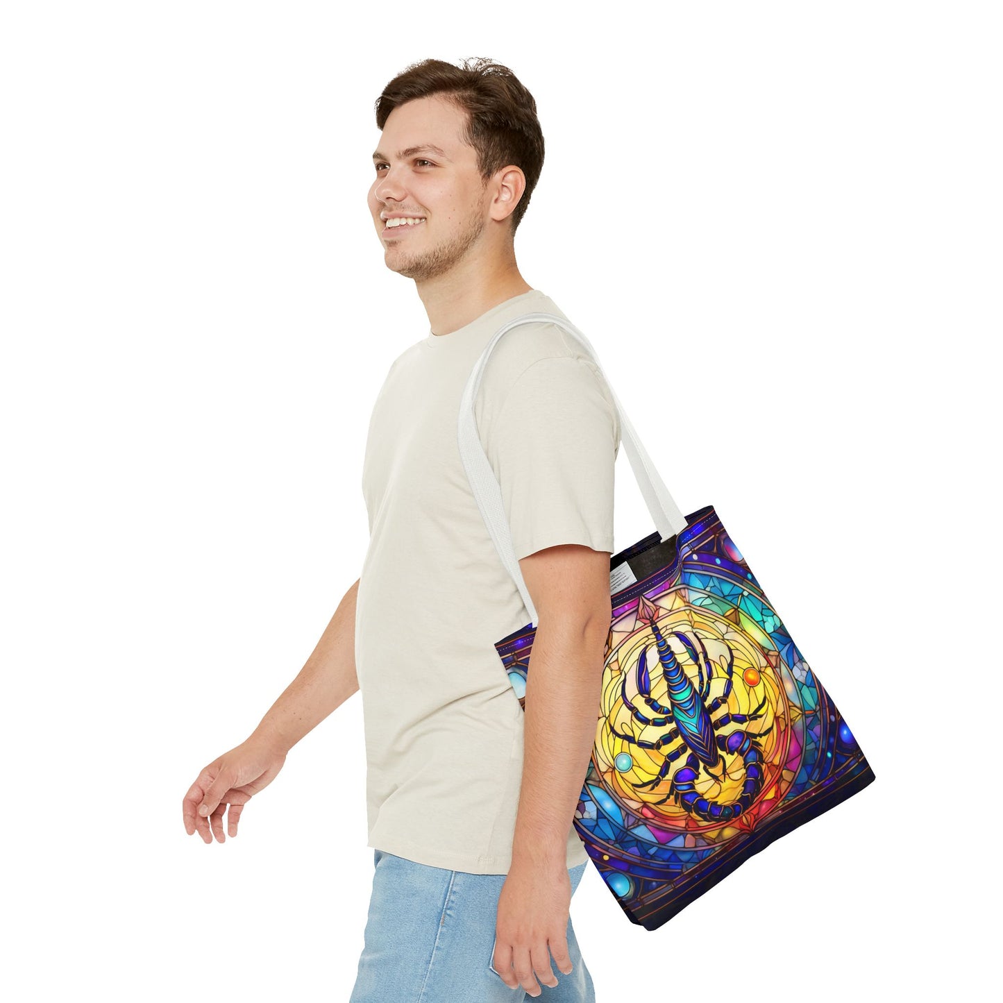 Scorpio Stained Glass Style Tote Bag (All Over Print)
