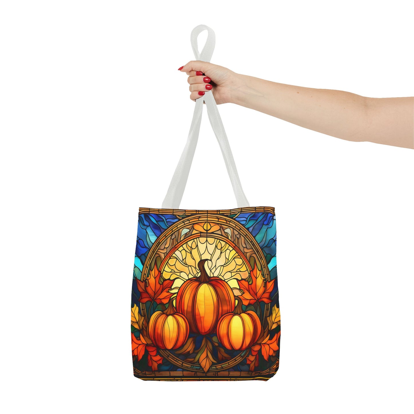 Stained Glass Style Pumpkins Tote Bag