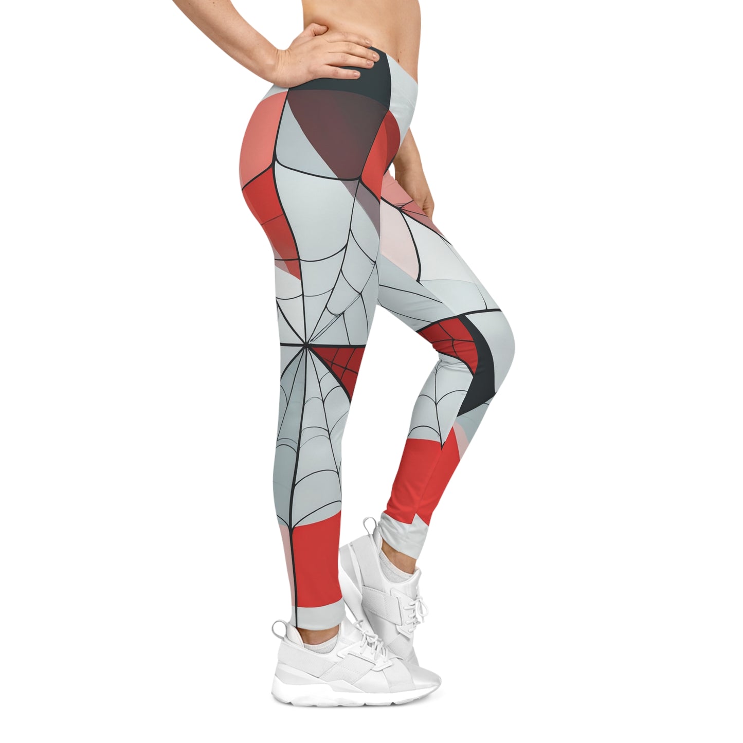 Spiderweb Cubist Art Leggings