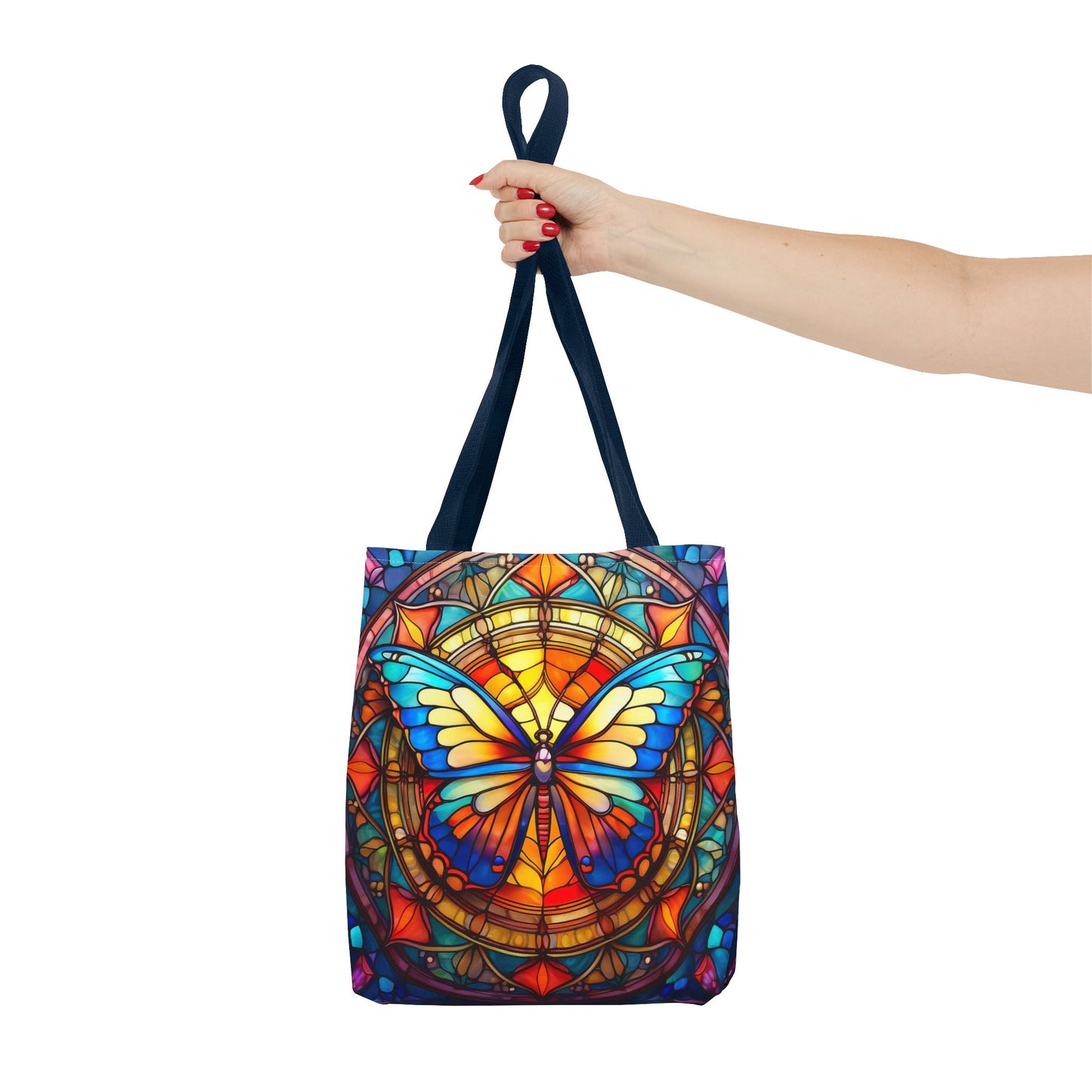 Stained Glass Butterfly Tote Bag