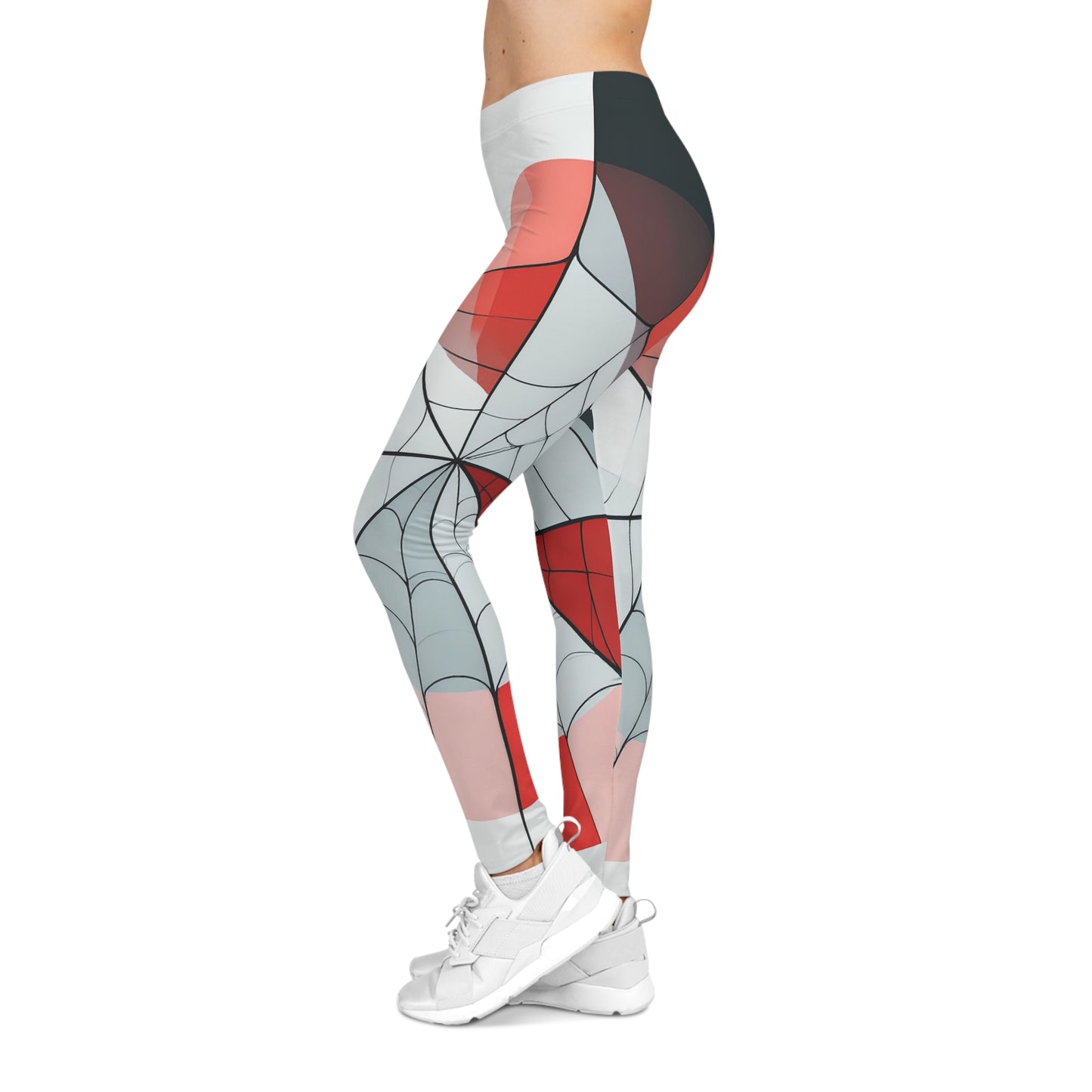 Spiderweb Cubist Art Leggings