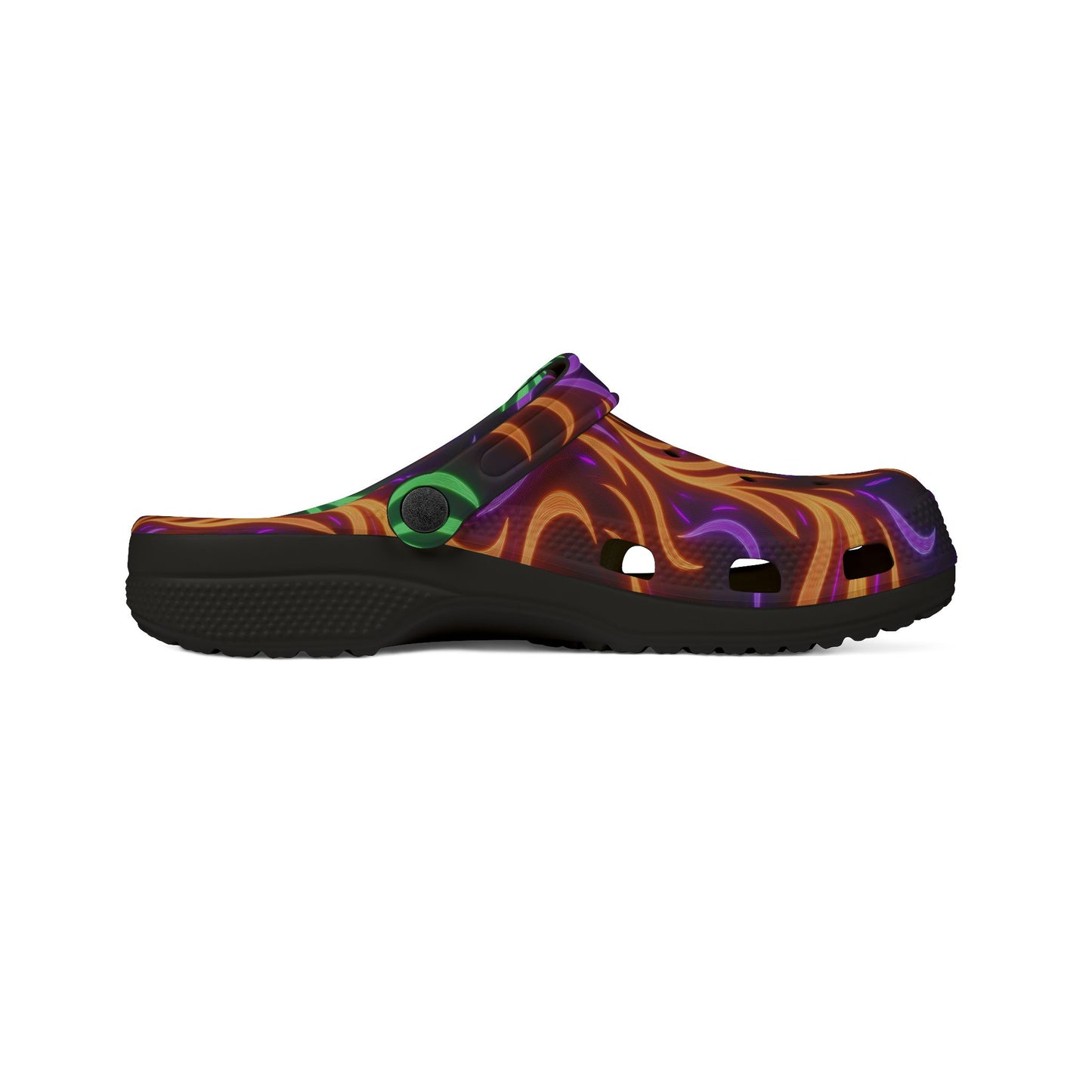 Neon Ghostly Flames - Halloween Colors - Clogs for Anyone
