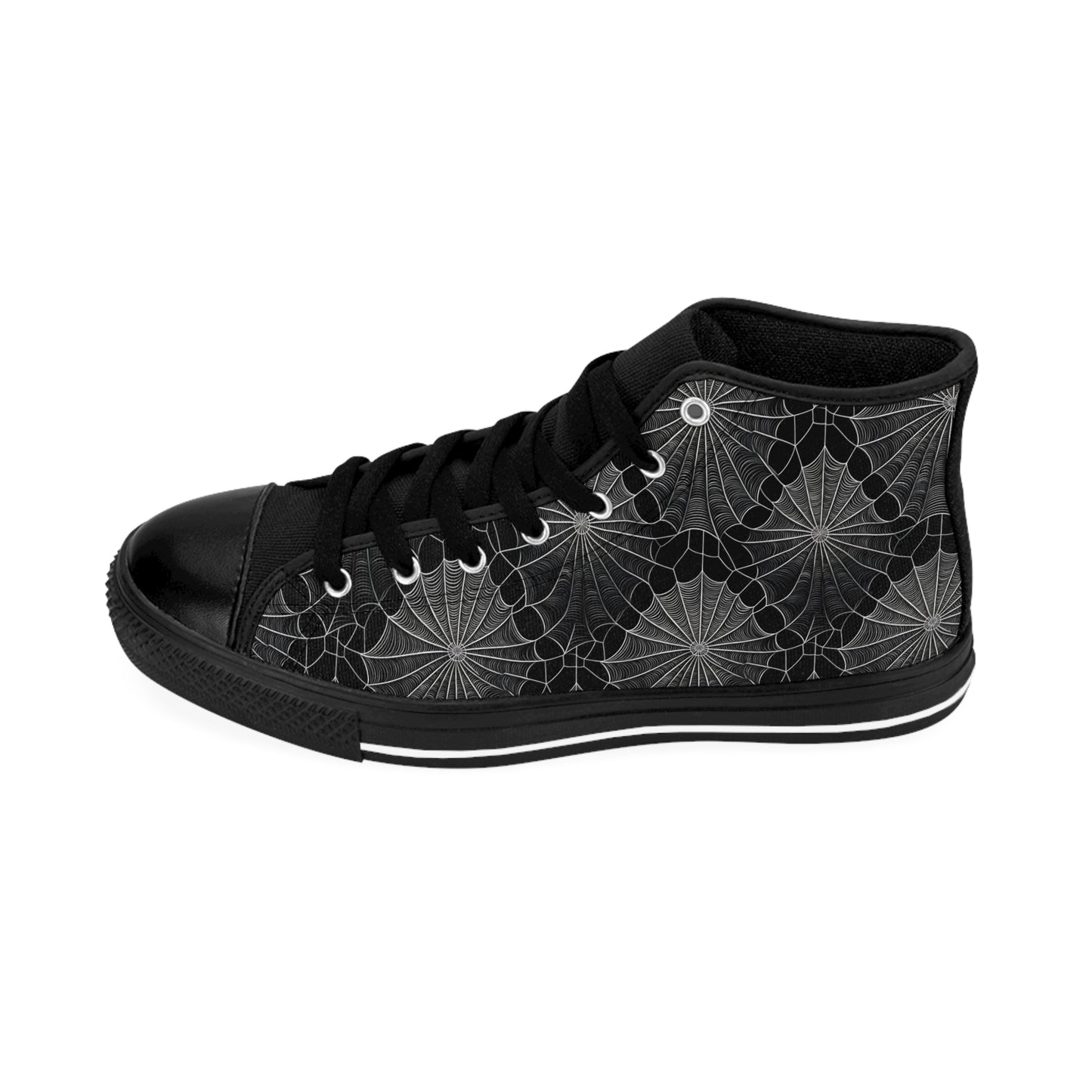 Dark Spiderwebs - Women's Classic High Top Sneakers