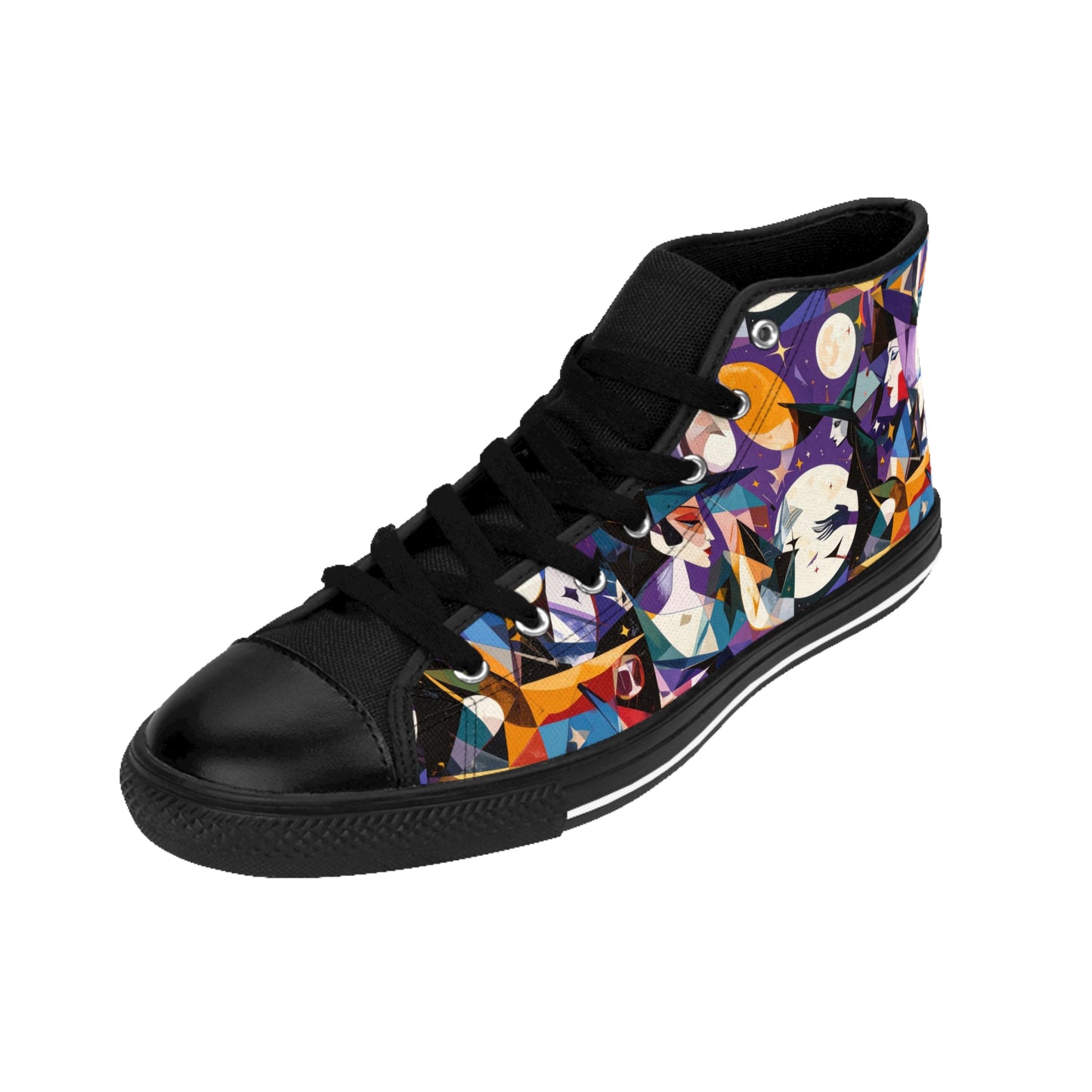 Witchy Cubism - Women's Classic High Top Sneakers