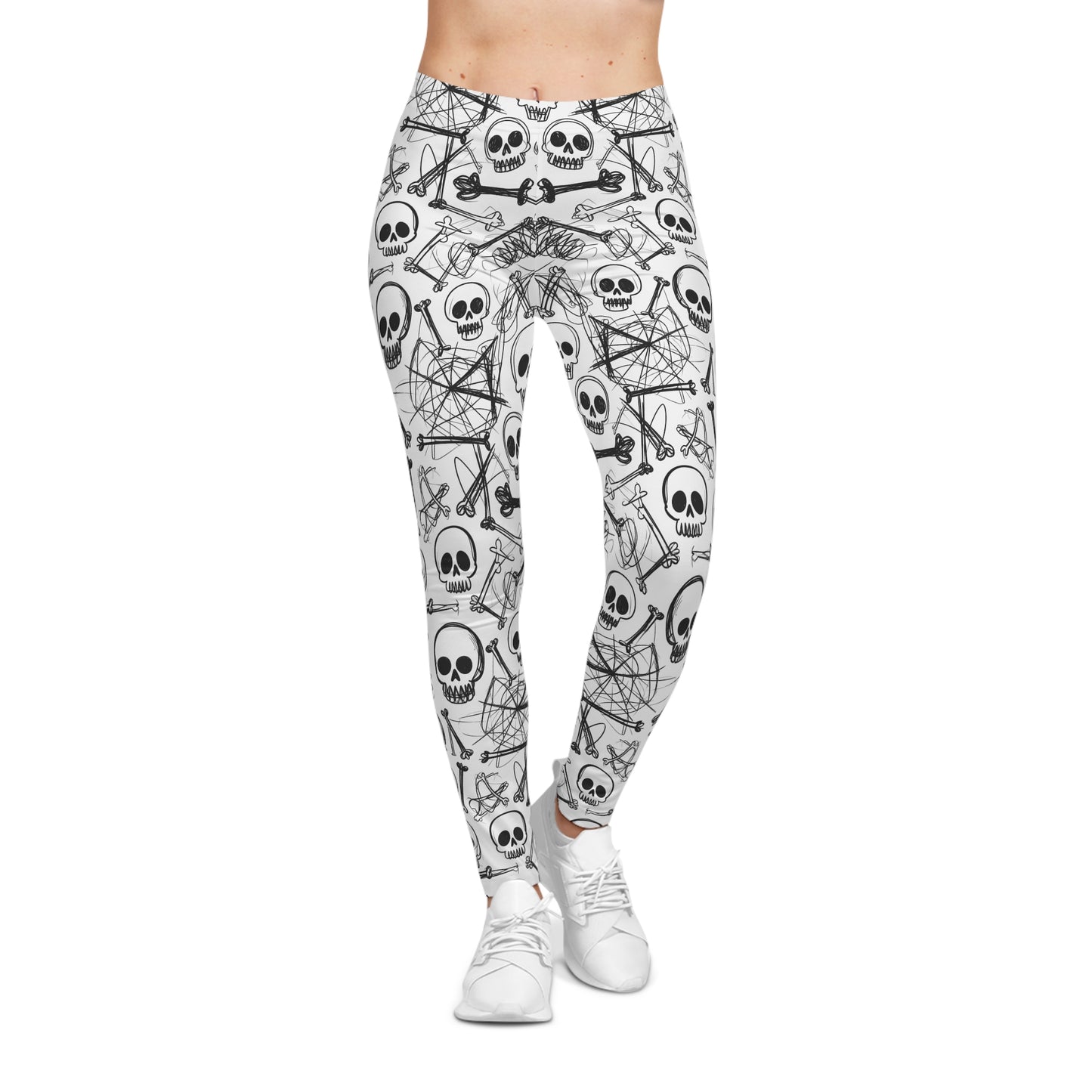 Doodle Skulls Leggings