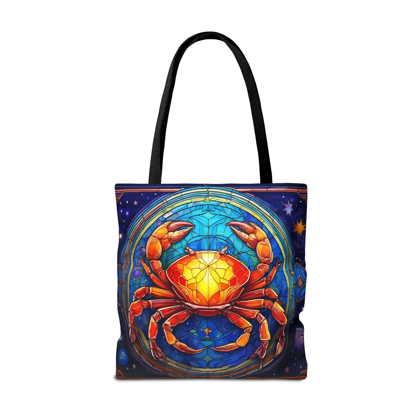 Cancer Crab Stained Glass Style Tote Bag (All Over Print)