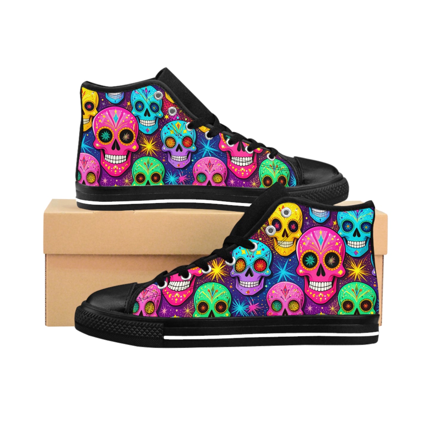 Sugar Skull Dia de los Muertos Classic Sneakers