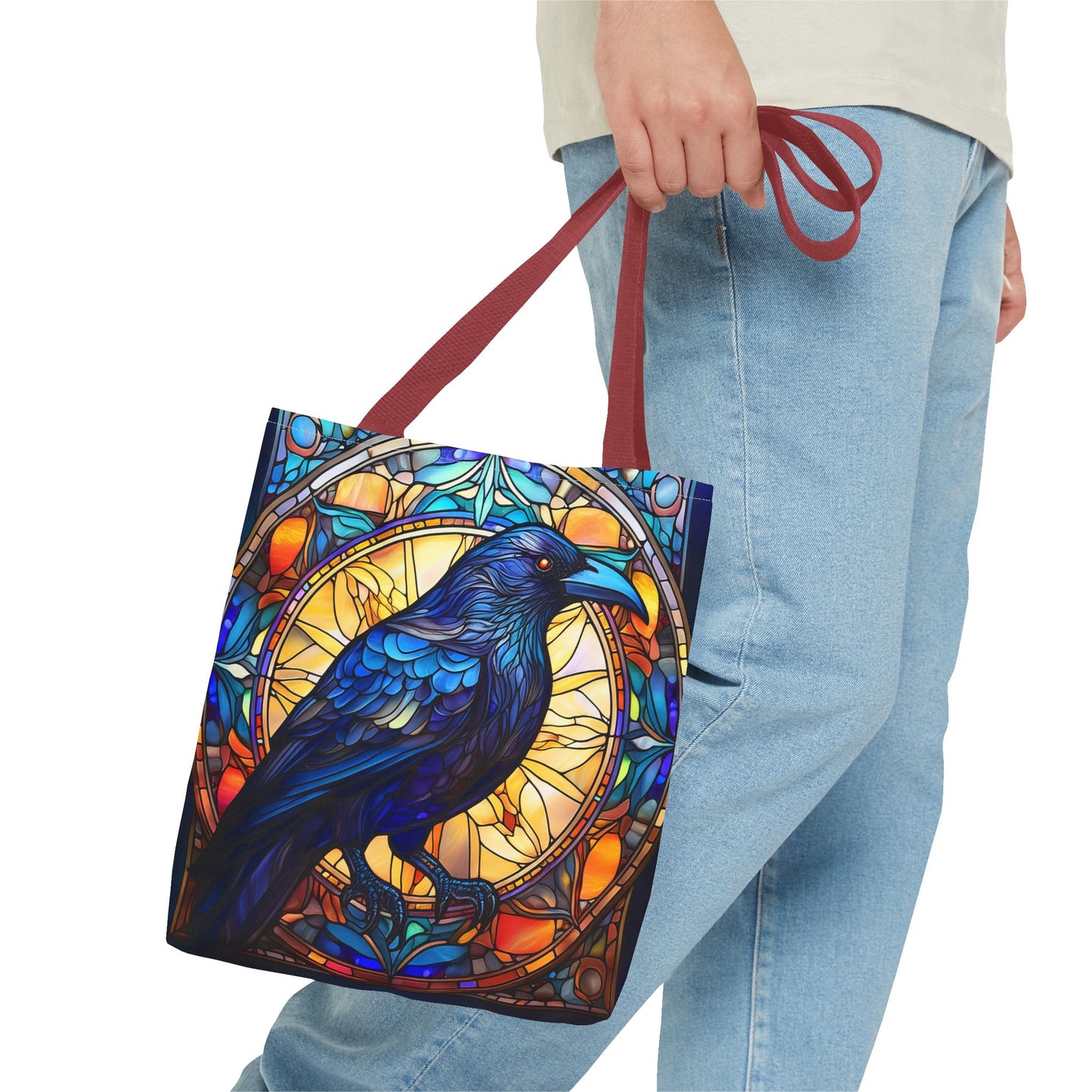 Stained Glass Raven Tote