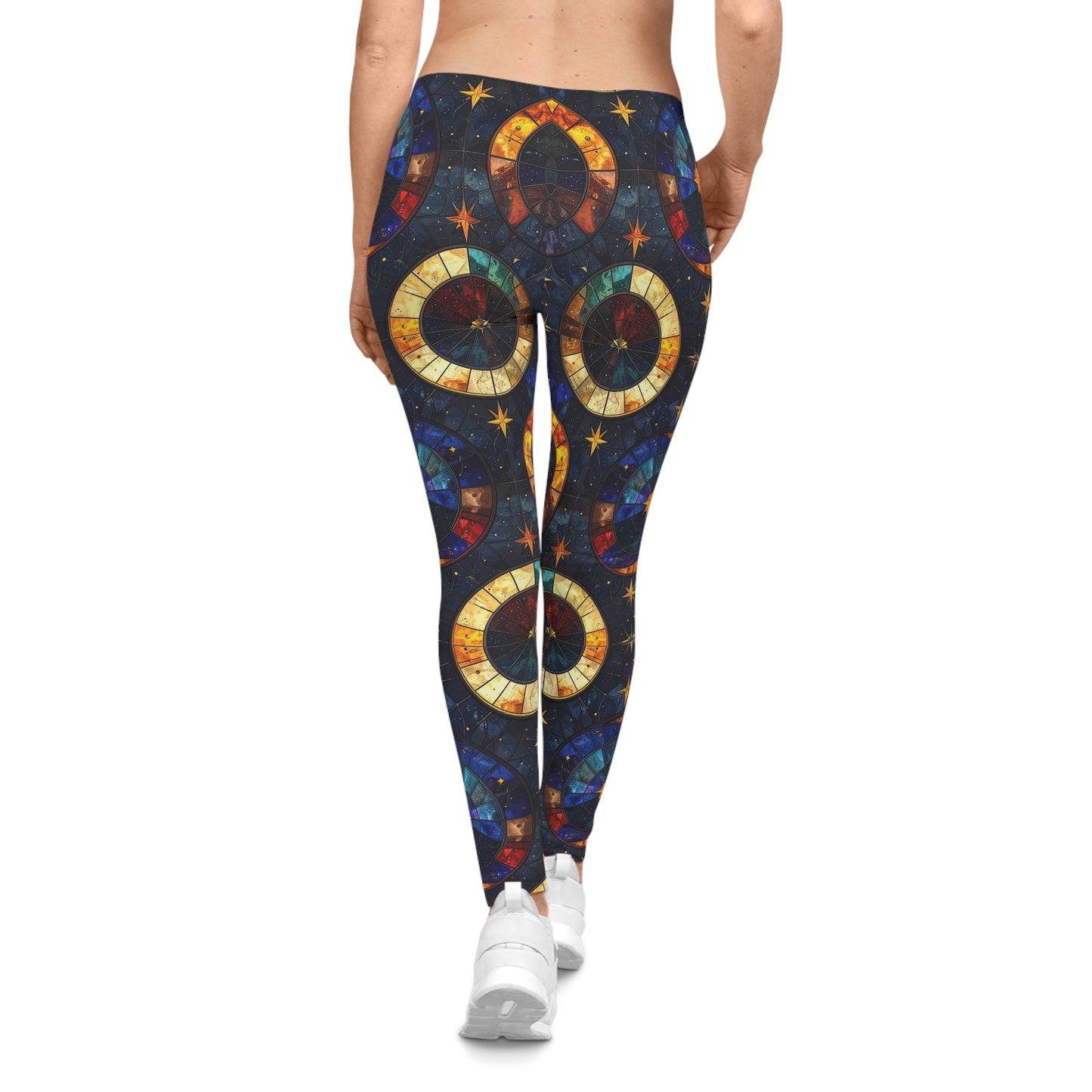 Celestial Stained Glass Style Leggings