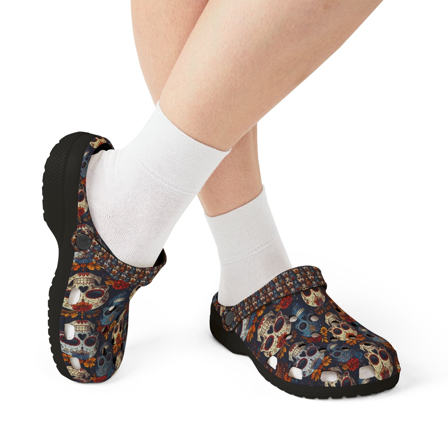 Sugar Skulls & Marigolds Unisex Clogs