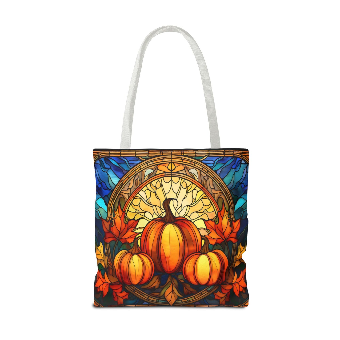 Stained Glass Style Pumpkins Tote Bag