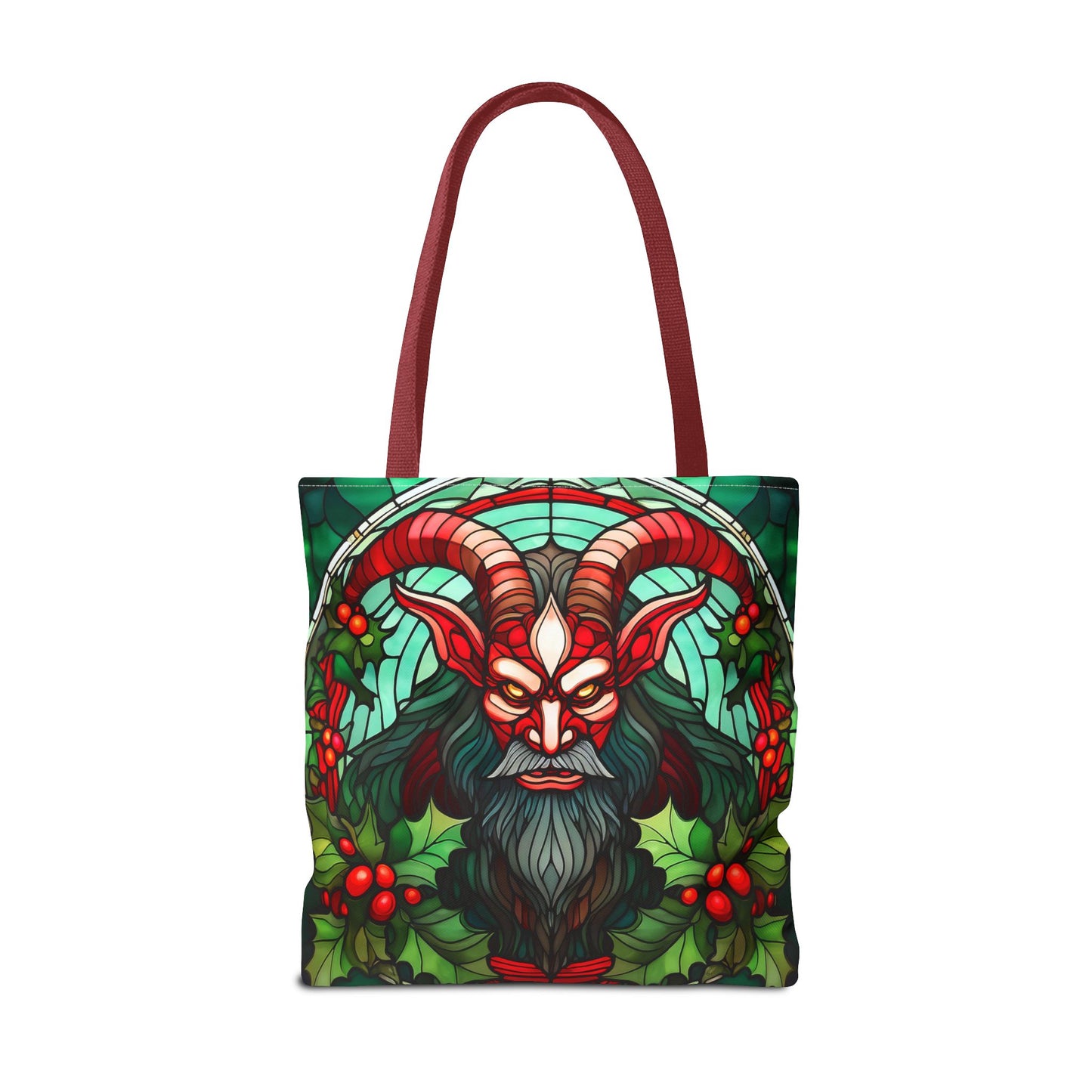 Stained Glass Krampus Tote Bag