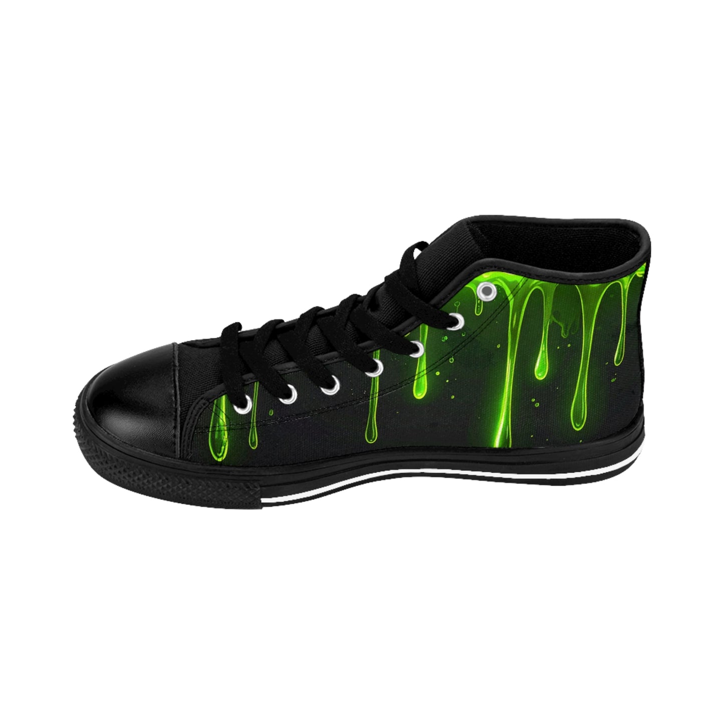 Neon Green Toxic Drip - Men's Classic High Top Sneakers