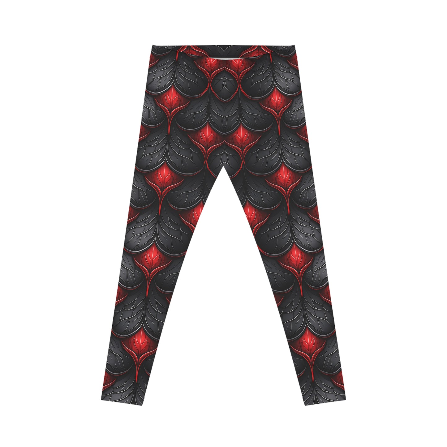 Black and Red Scale Leggings