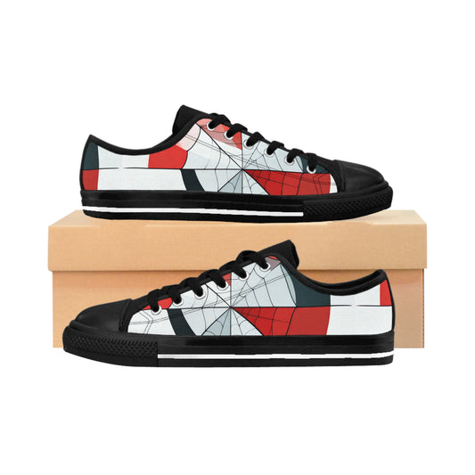 Spiderweb Cubism - Women's Classic Low Top Sneakers
