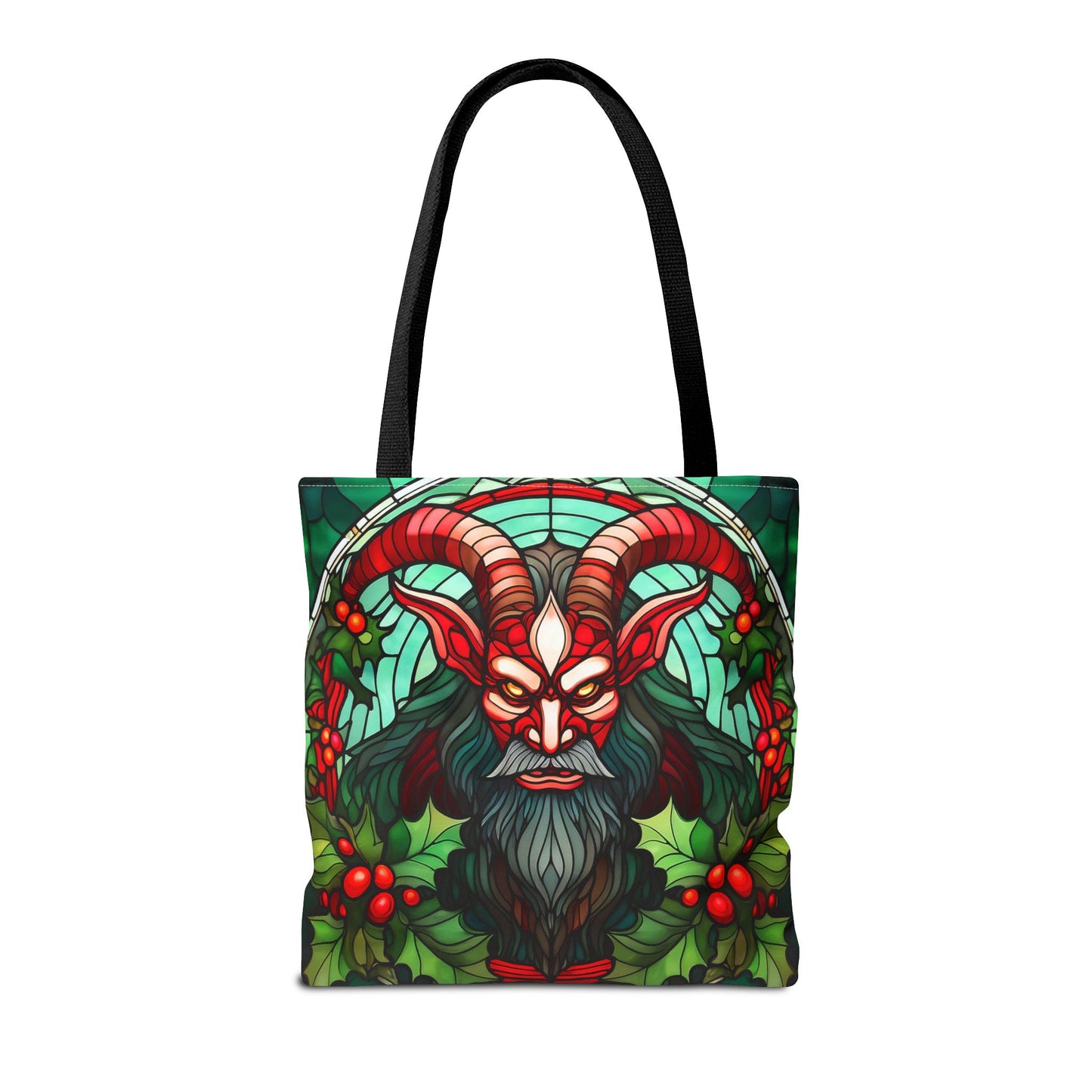 Stained Glass Krampus Tote Bag