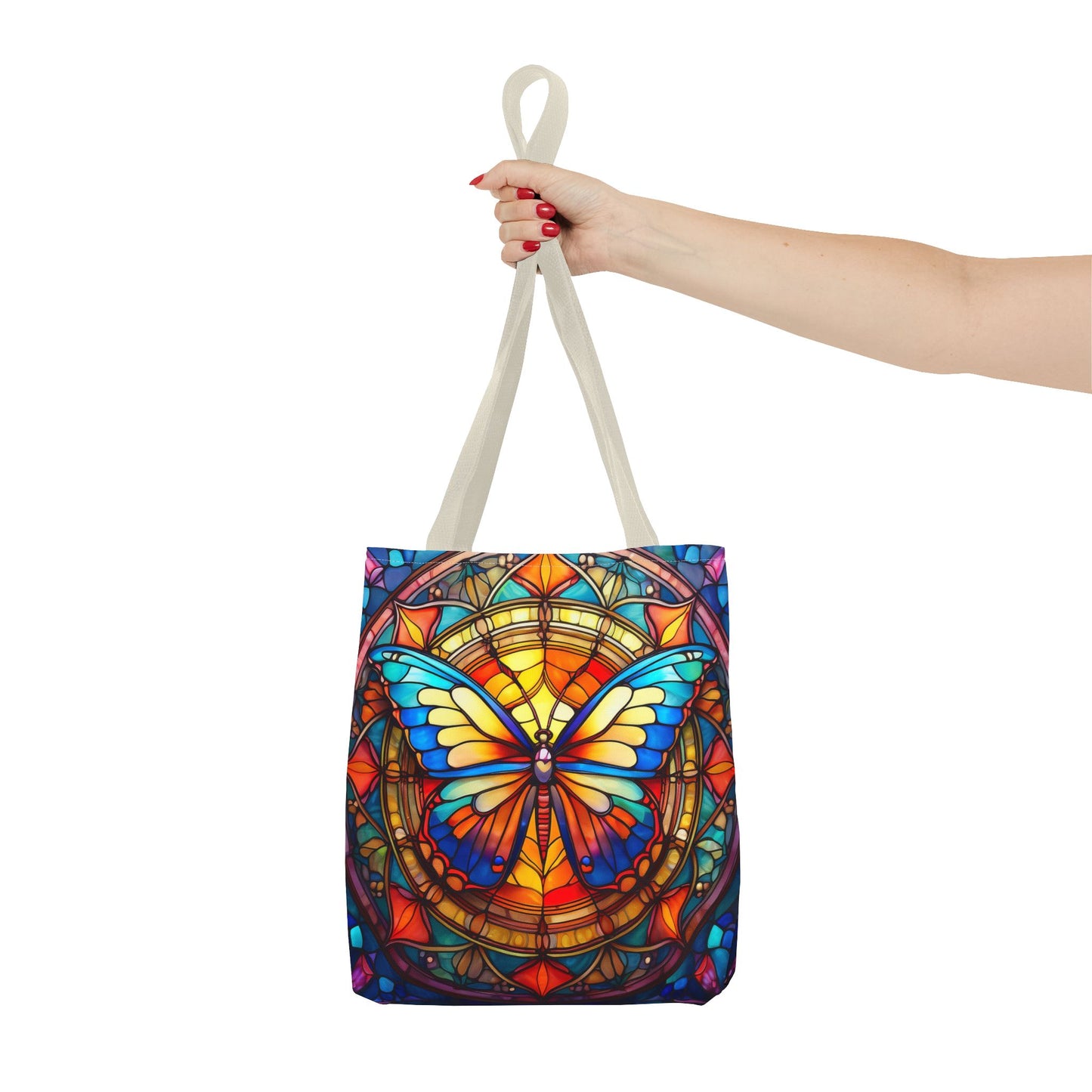 Stained Glass Butterfly Tote Bag
