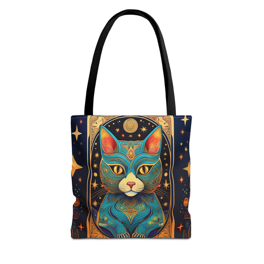 Tarot Style Cat Tote Bag