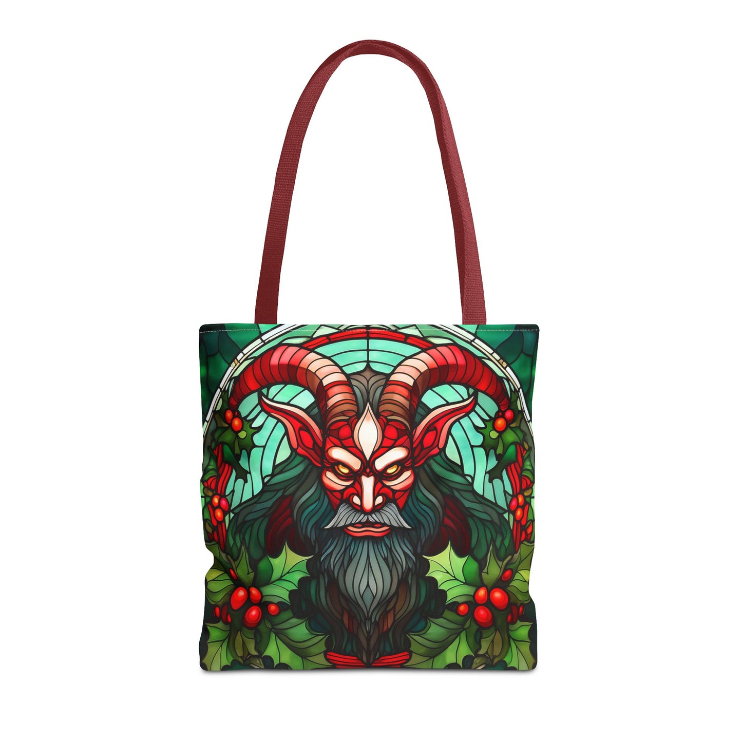 Stained Glass Krampus Tote Bag