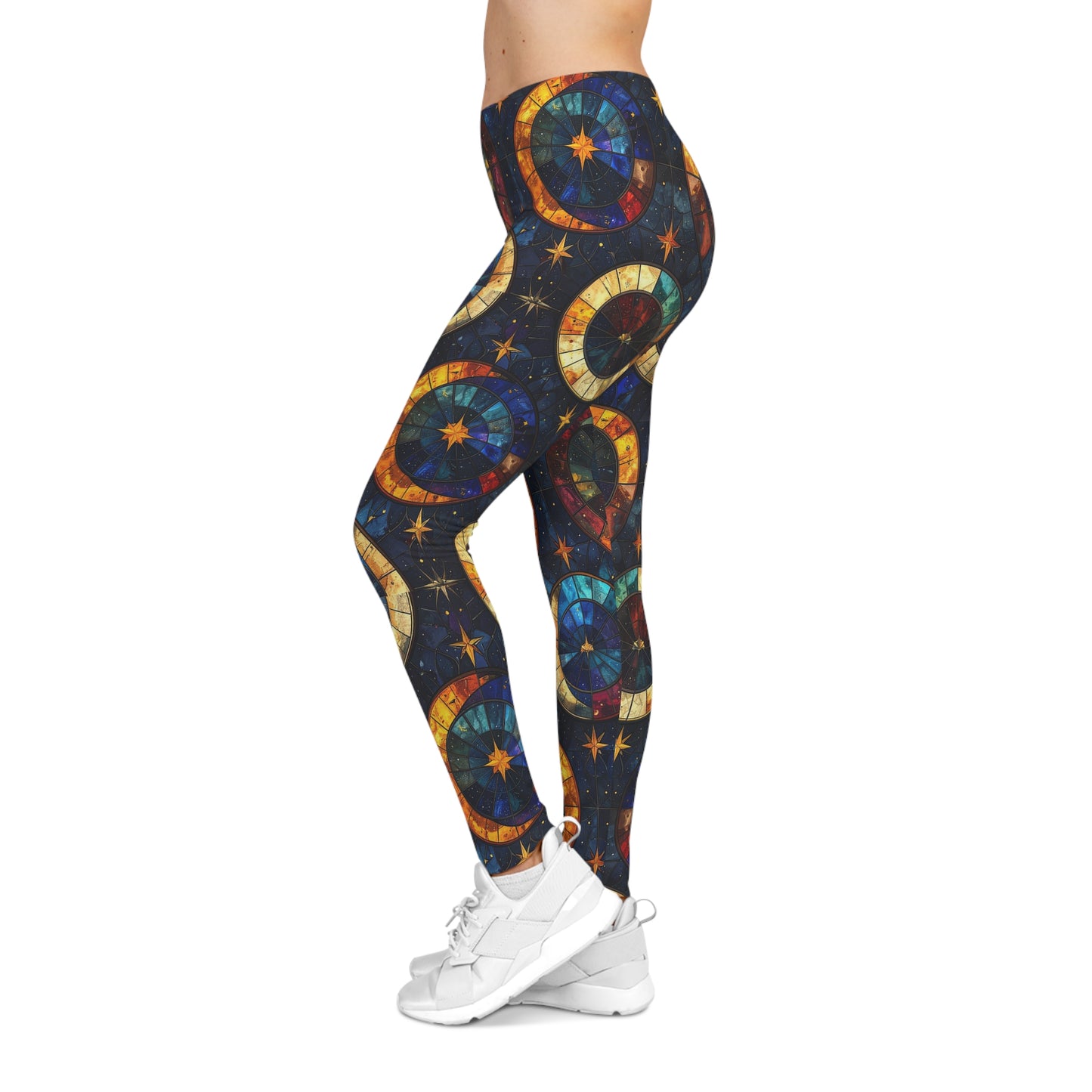 Celestial Stained Glass Style Leggings